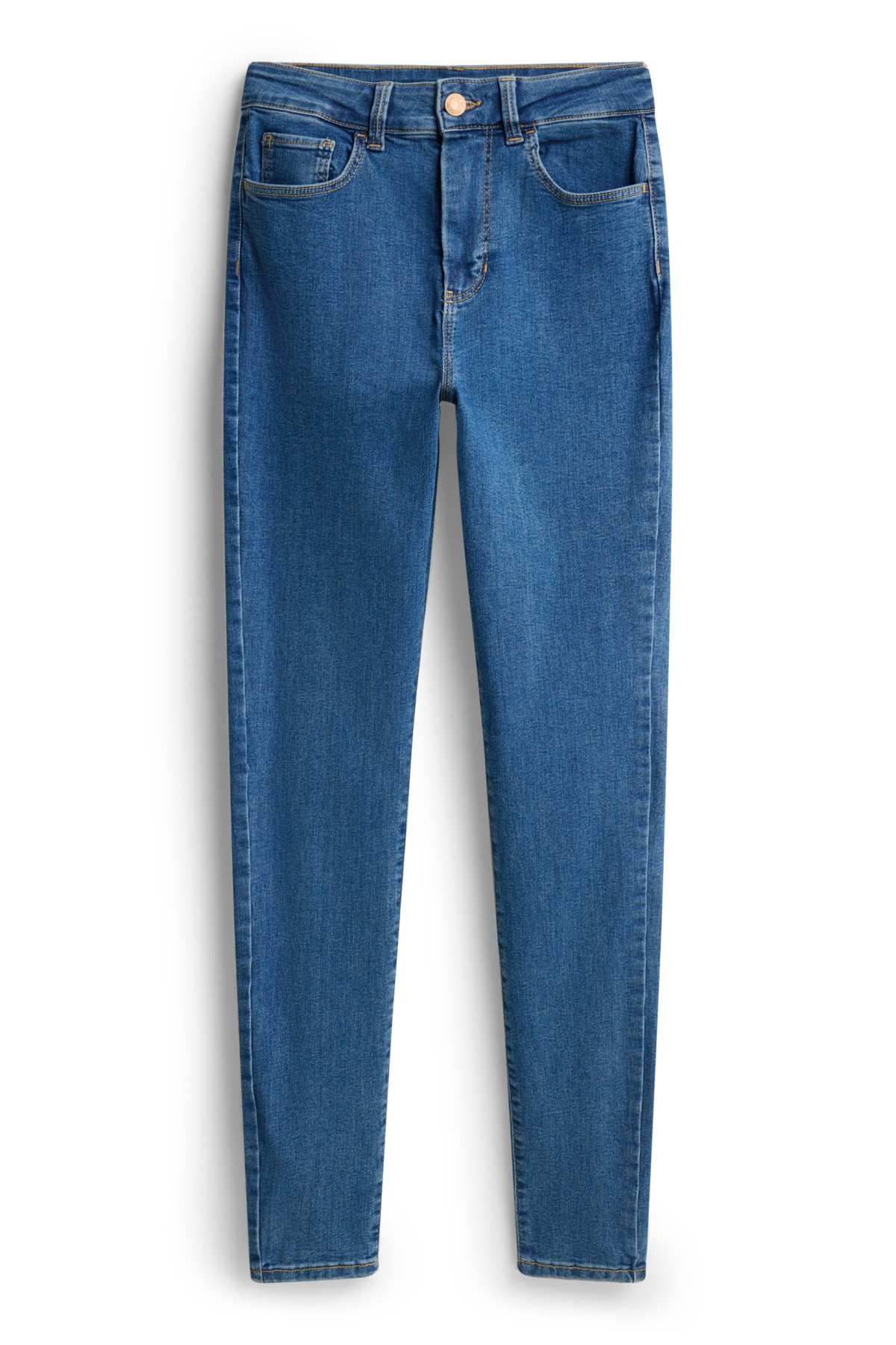 Skinny jeans - high waist - blue denim