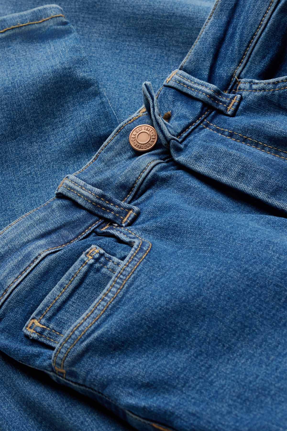 Skinny jeans - high waist - blue denim