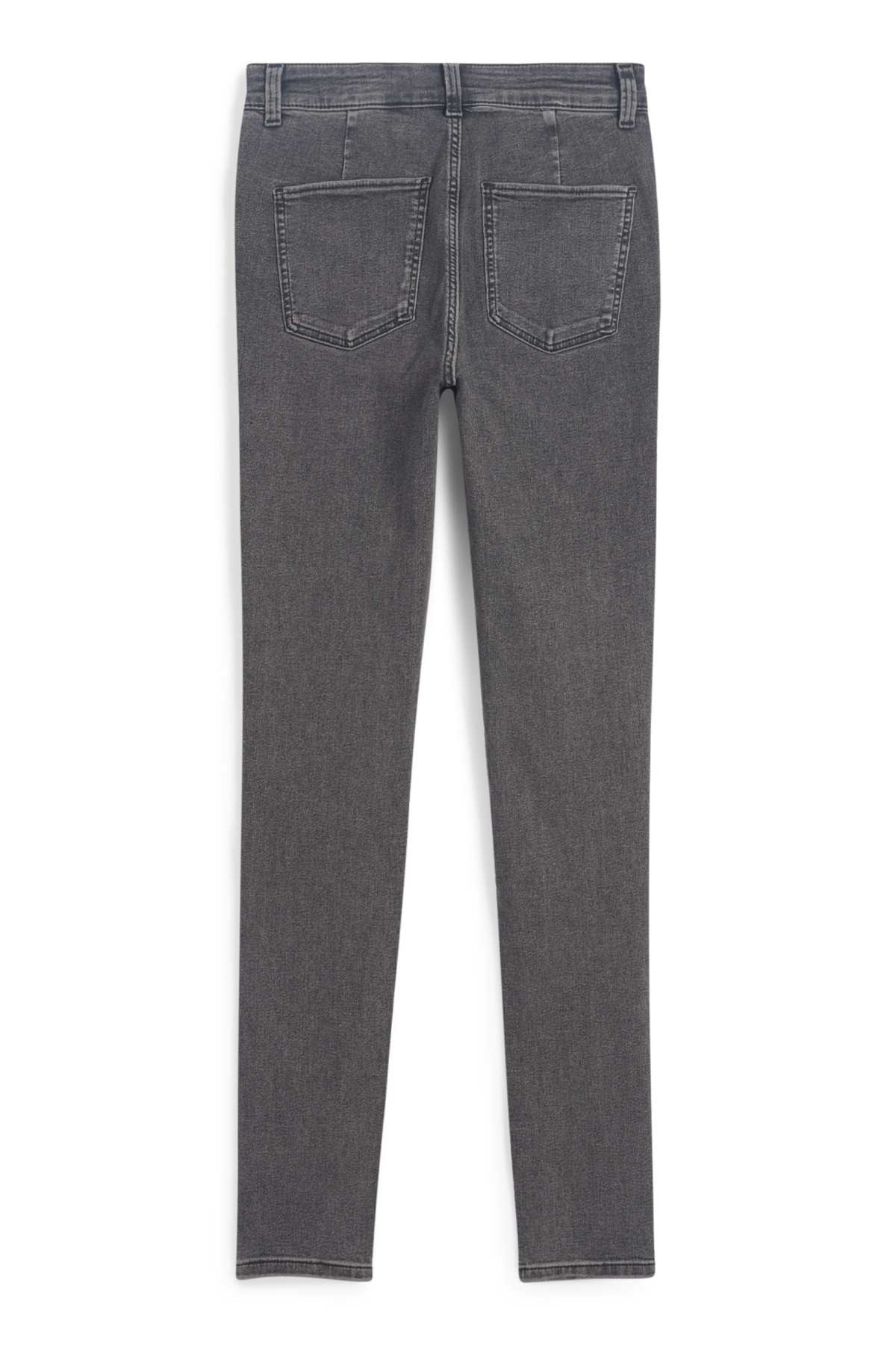 Jegging jeans - high waist - denim-gray