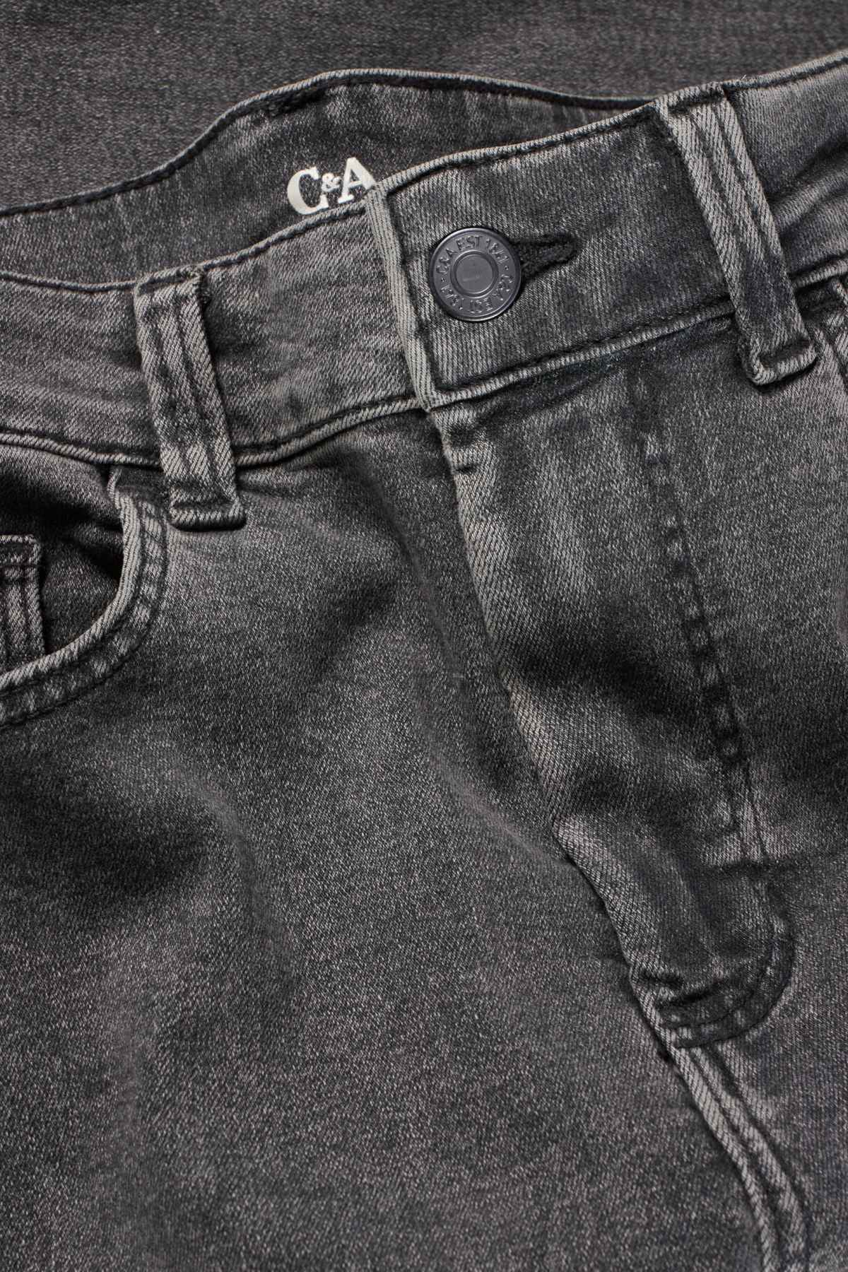 Jegging jeans - high waist - denim-gray