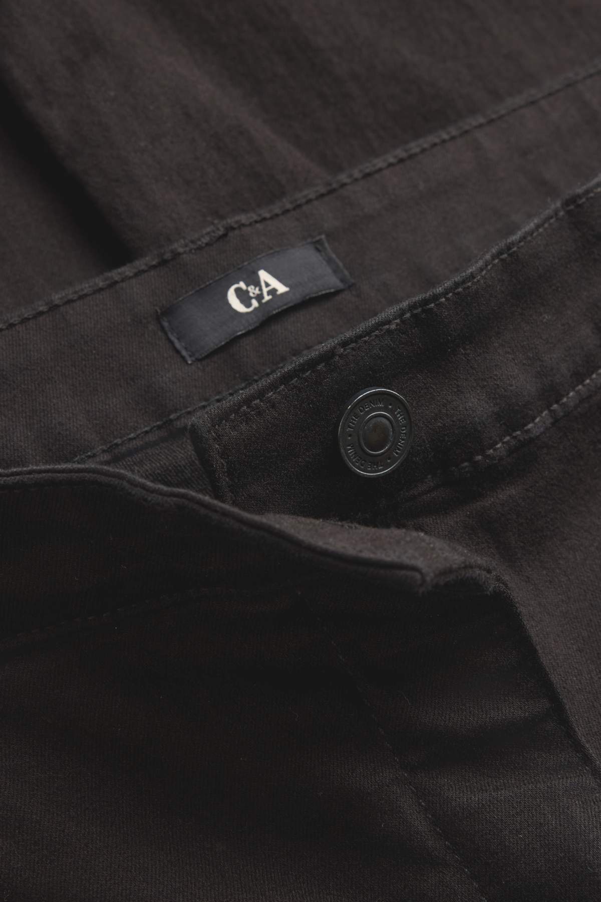 Slim jeans - mid-rise waist - black