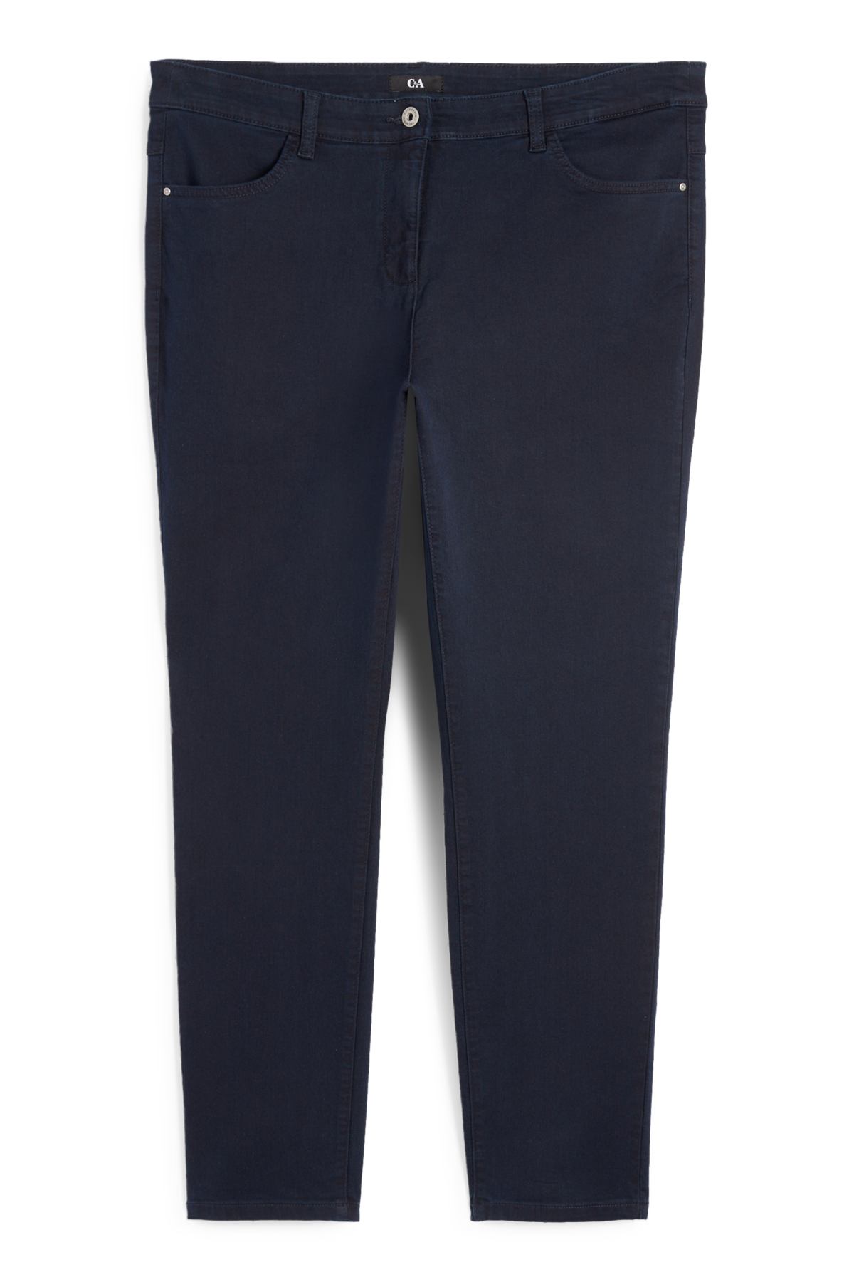 Slim jeans - mid-rise waist - dark blue