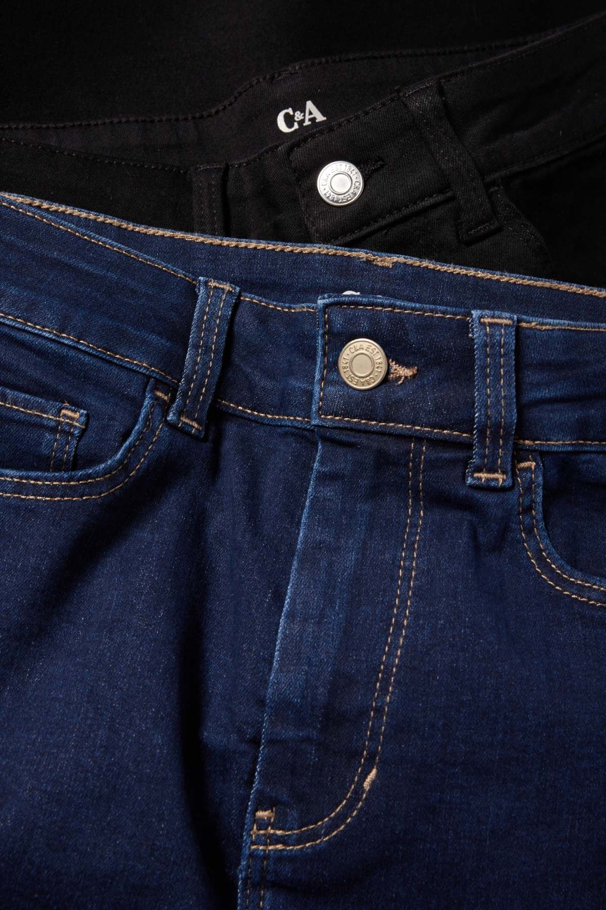 Multipack of 2 - jegging jeans - high waist - blue / black