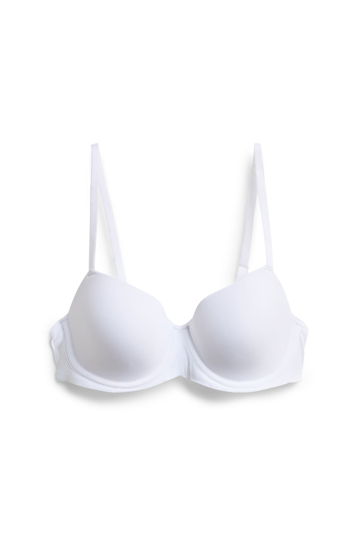 Underwire bra - DEMI - padded - LYCRA® - white