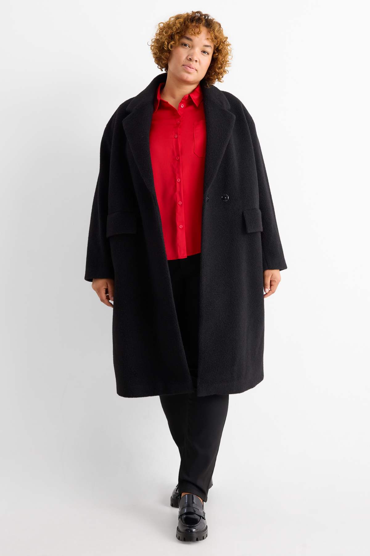 Satin blouse - red