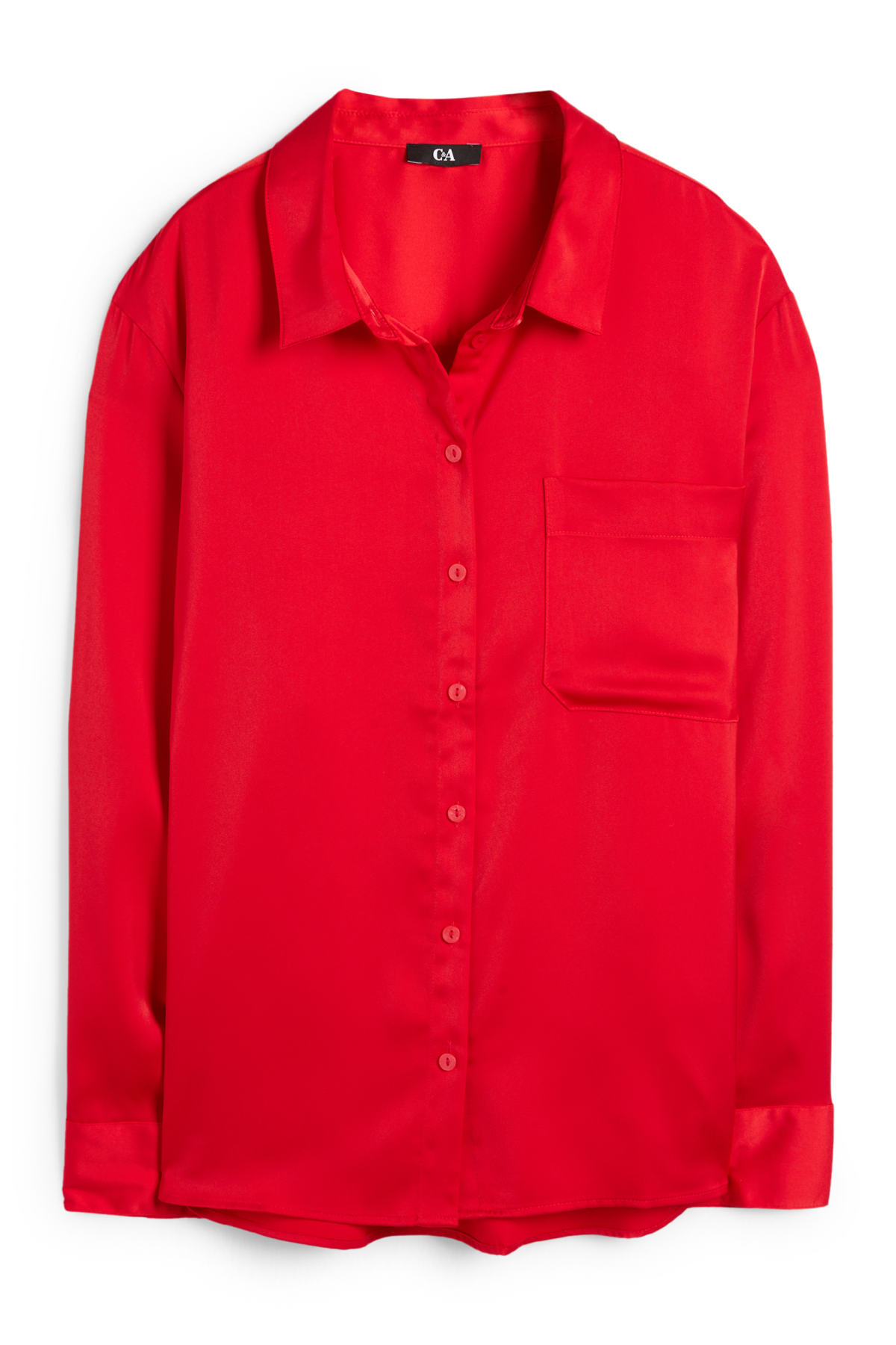 Satin blouse - red