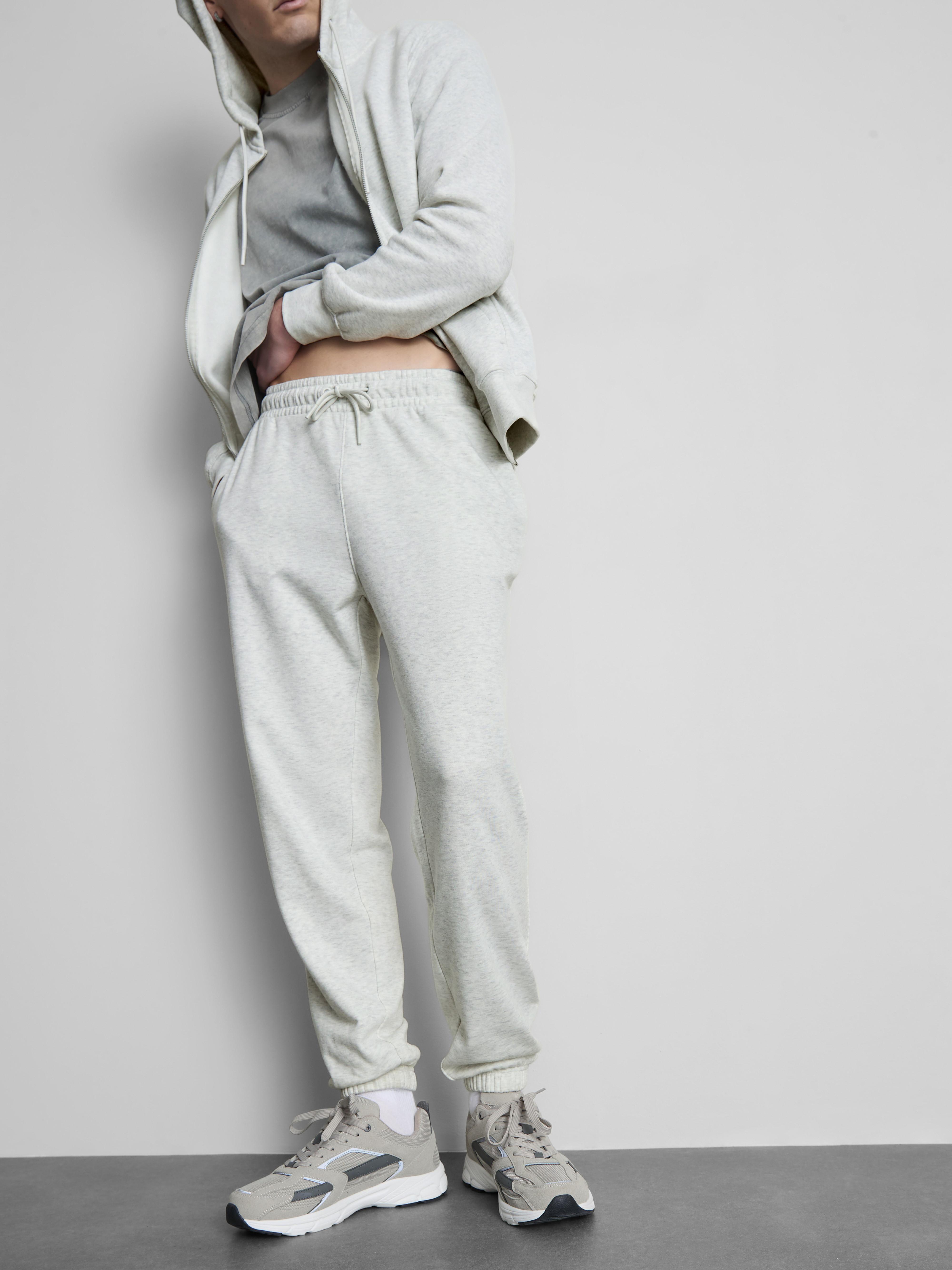Essential Drawstring Joggers - Gray Heather