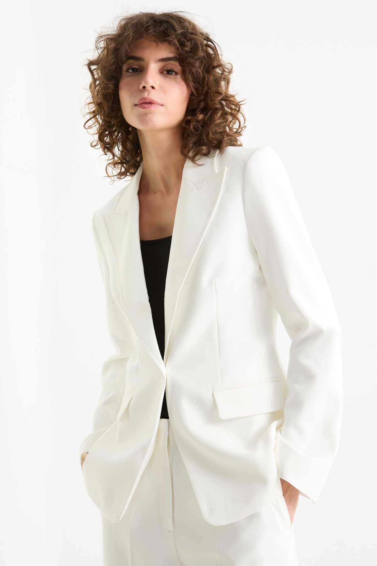 Business blazer - fitted - cremewhite