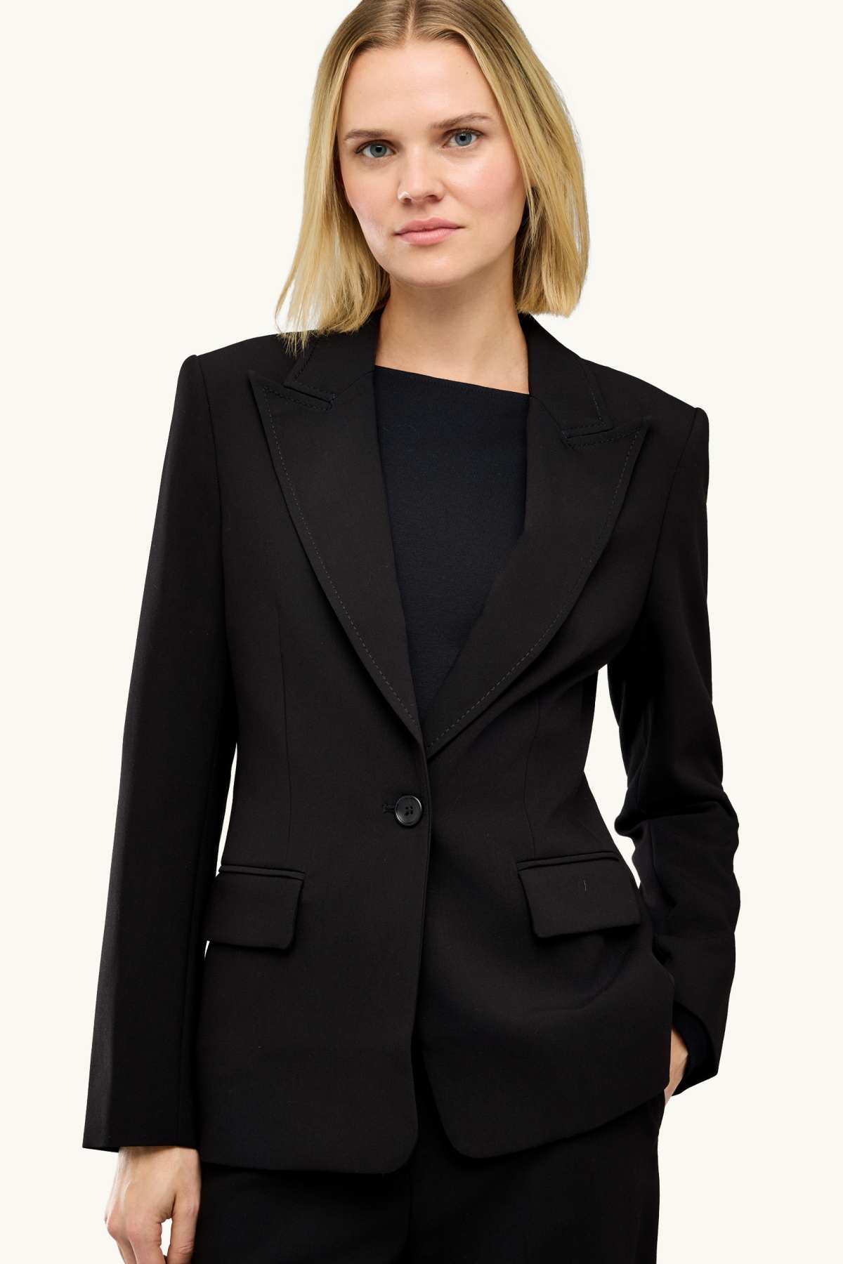 Business blazer - fitted - black
