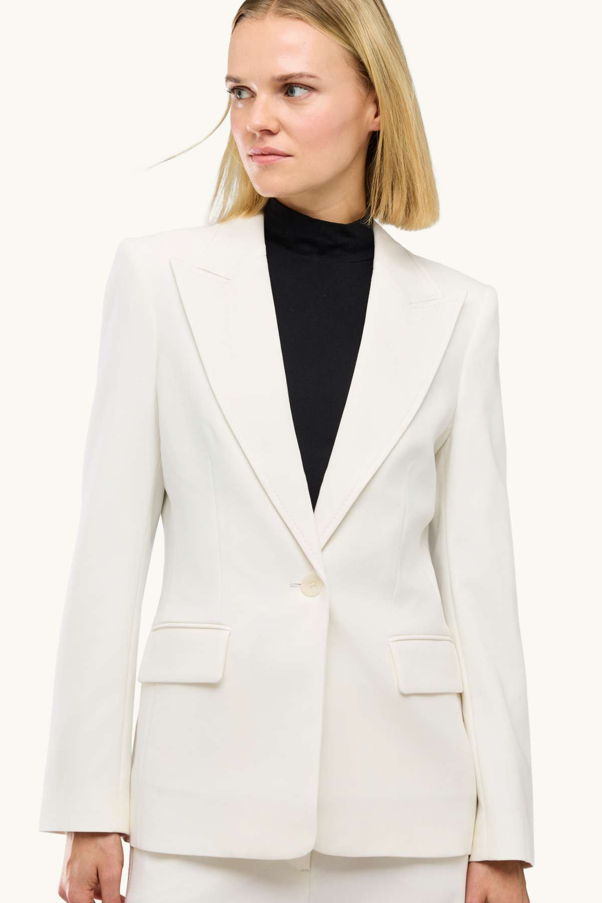 Business blazer - fitted - snow white