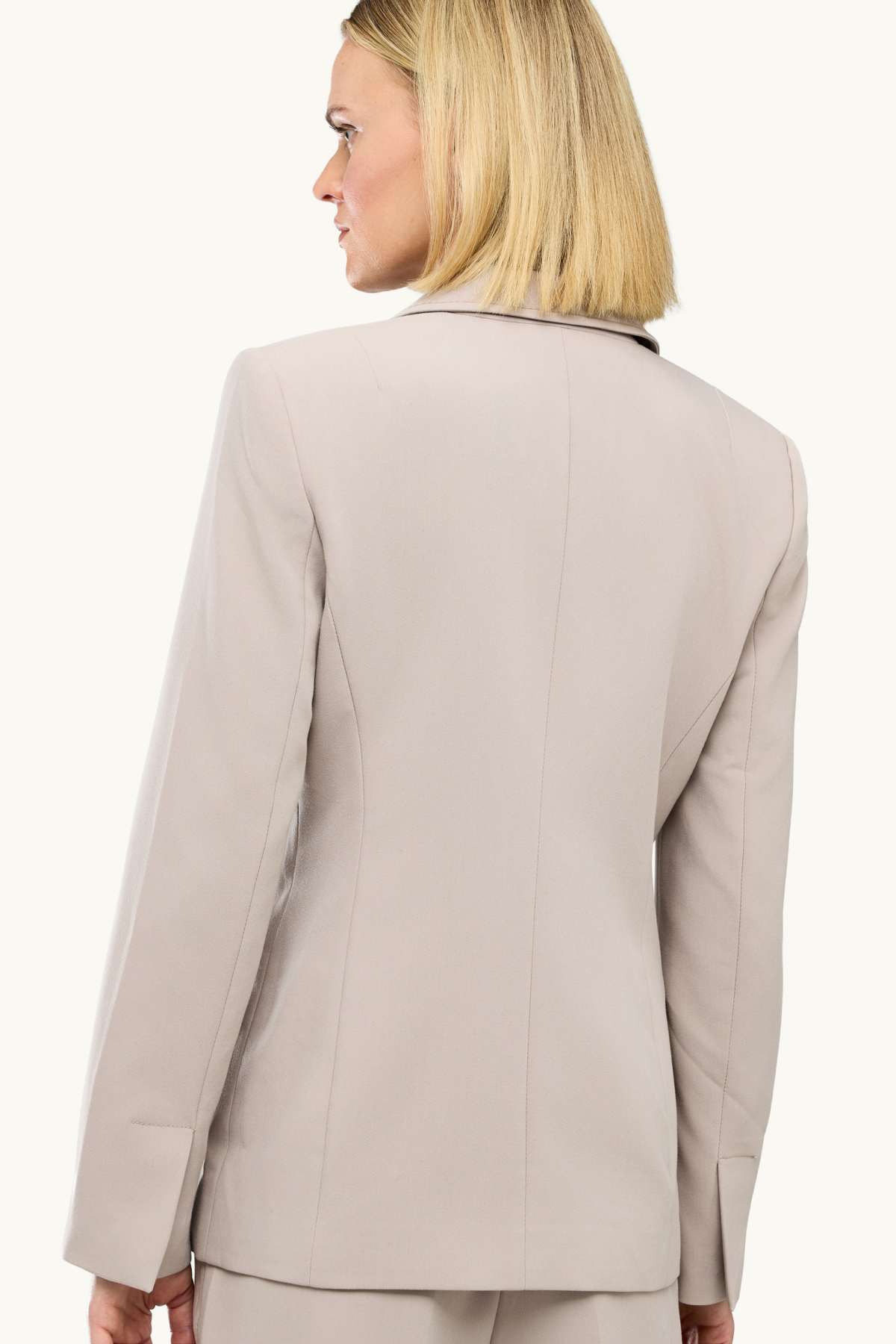 Business blazer - fitted - sand-coloured