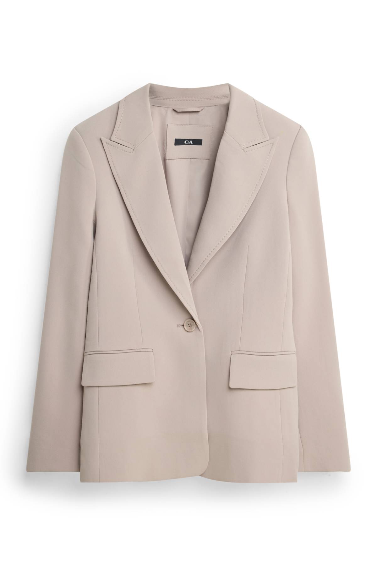 Business blazer - fitted - sand-coloured