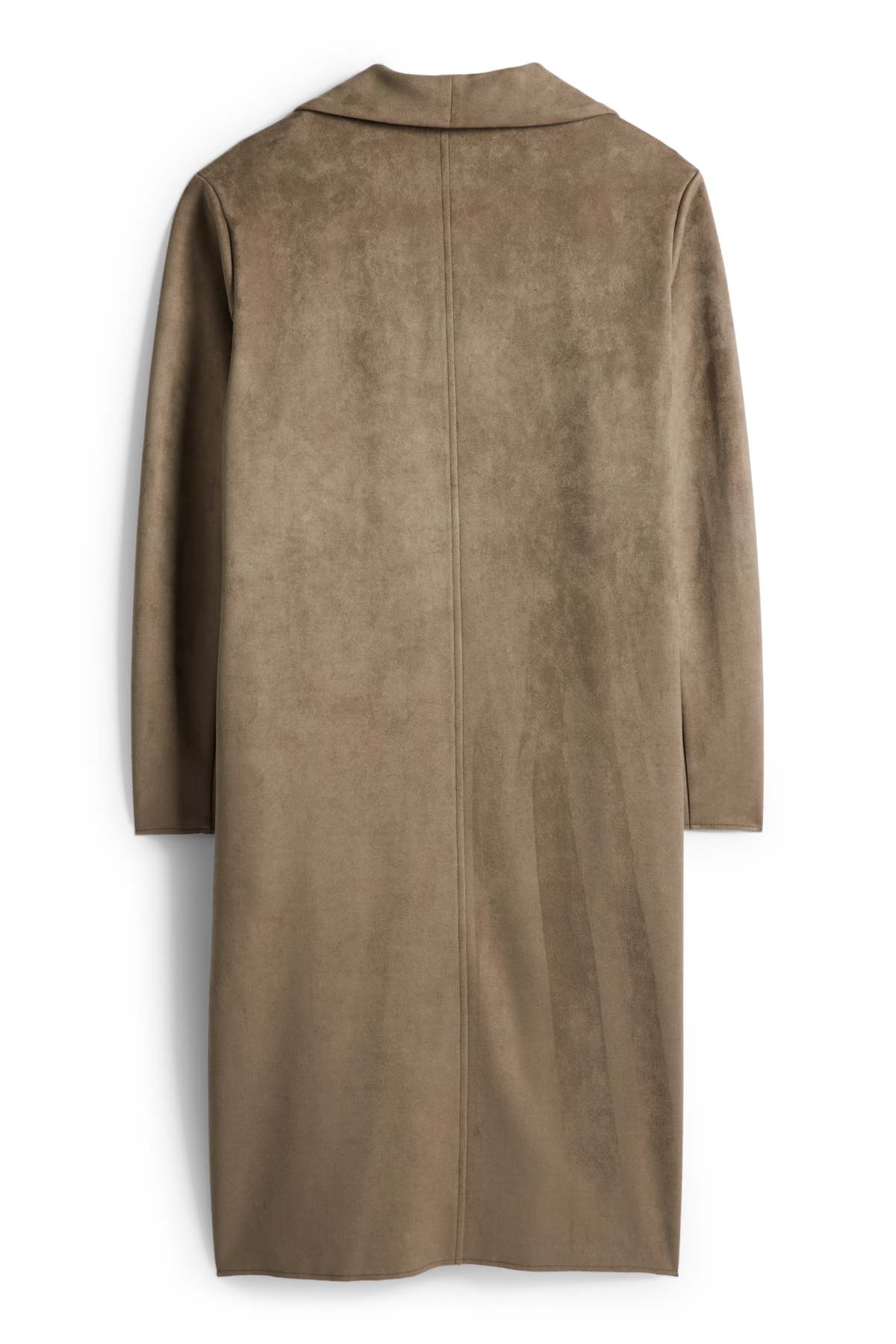 Coat - faux suede - brown