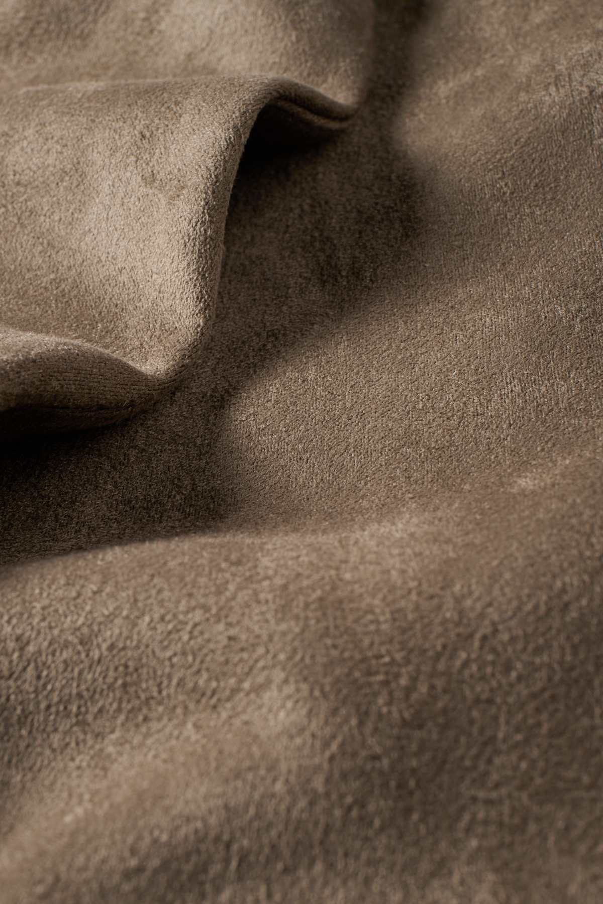Coat - faux suede - brown