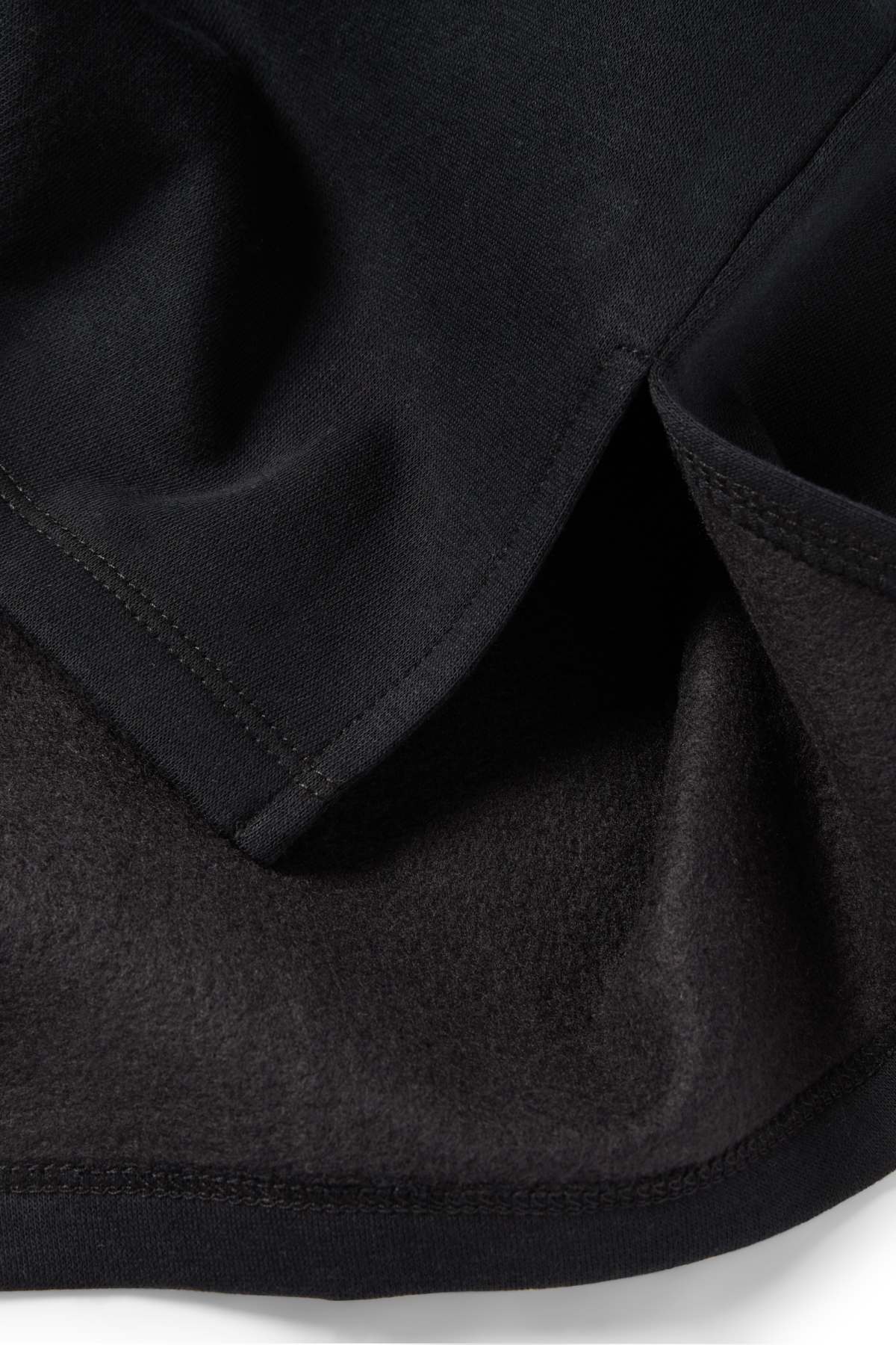 Sweatshirt dress - straight fit - black