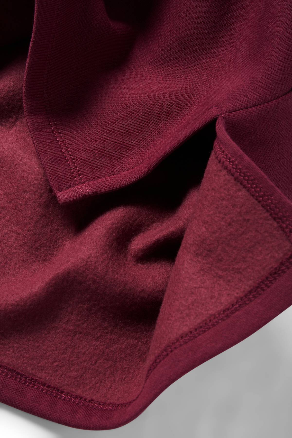 Sweatshirt dress - straight fit - bordeaux