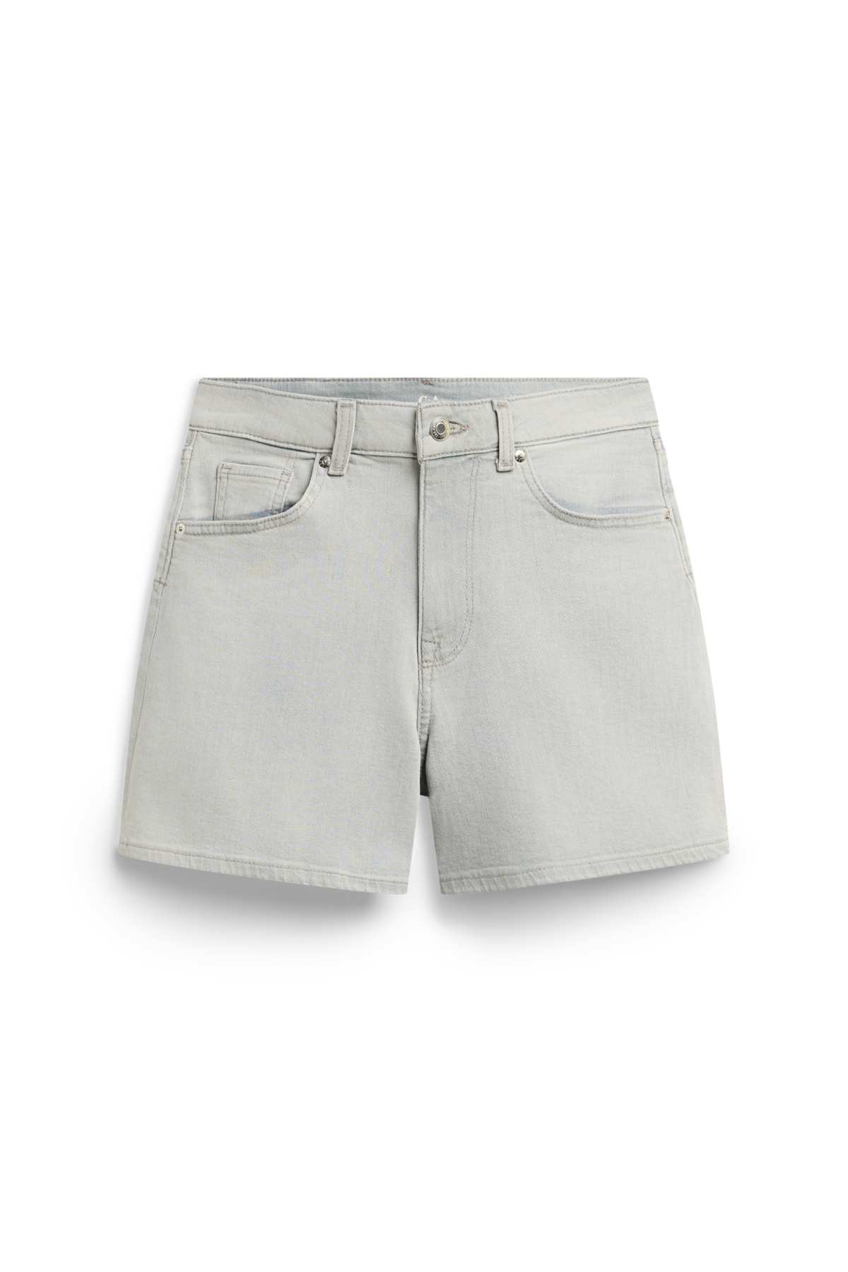 Mom shorts - high waist - denim-gray