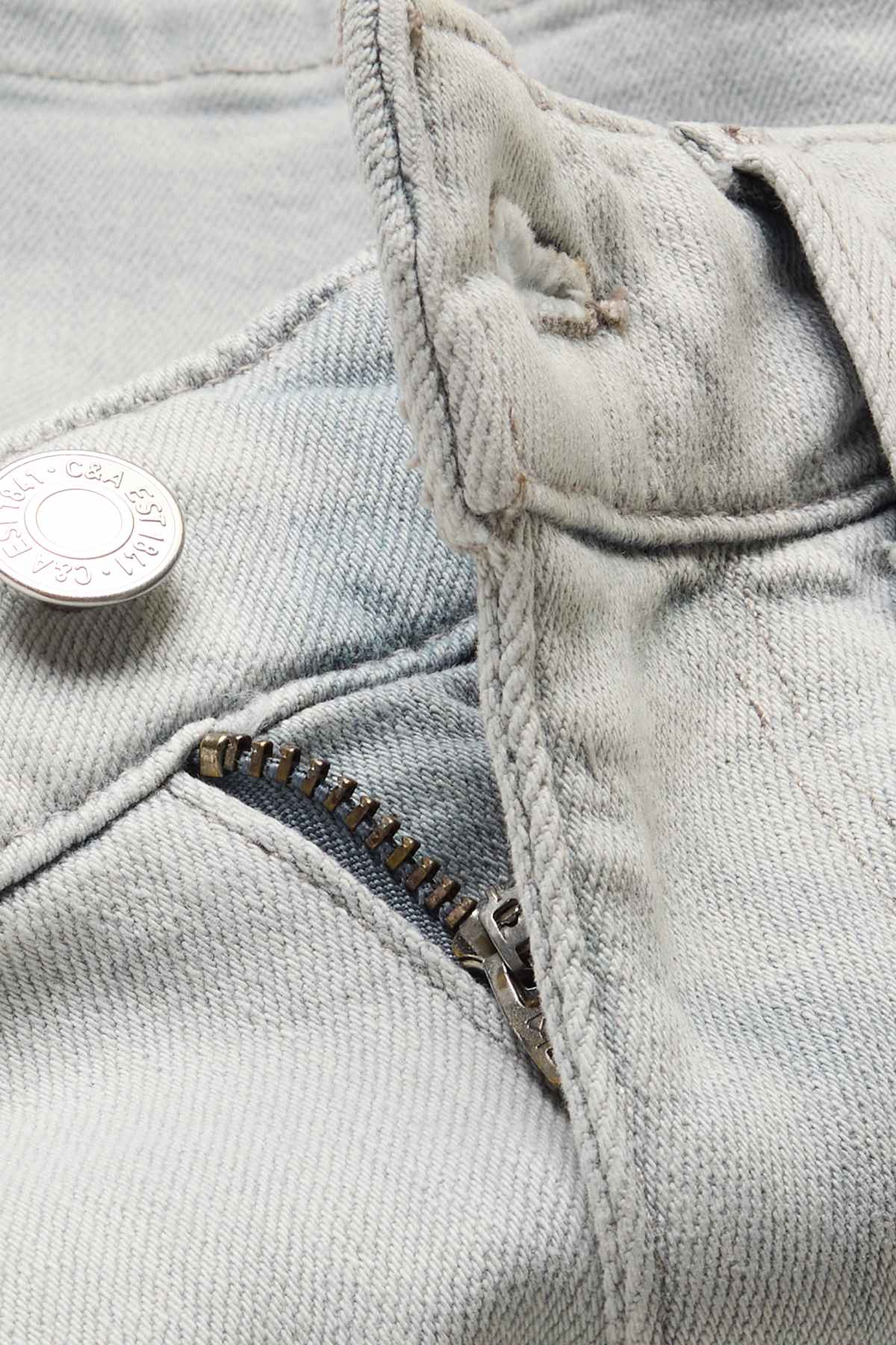 Mom shorts - high waist - denim-gray