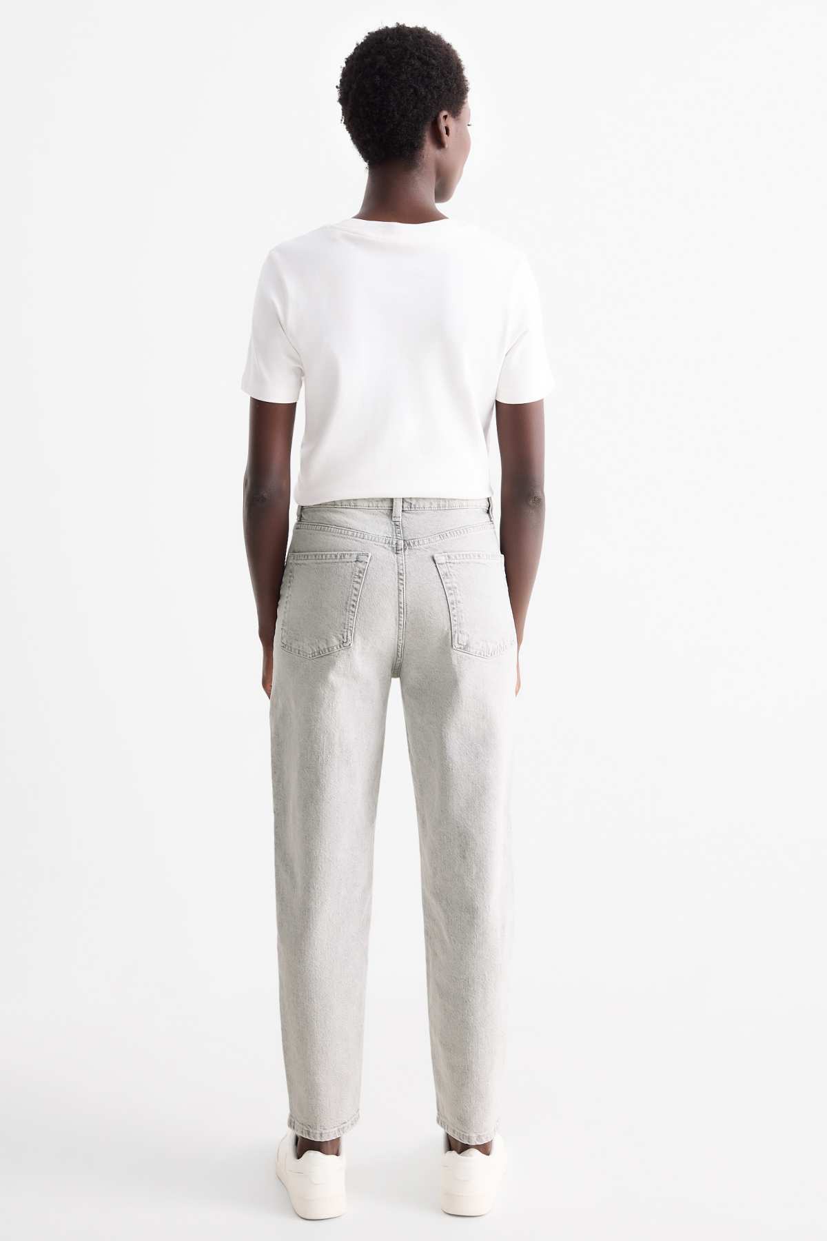 Mom jeans - high waist - LYCRA® - denim-light gray