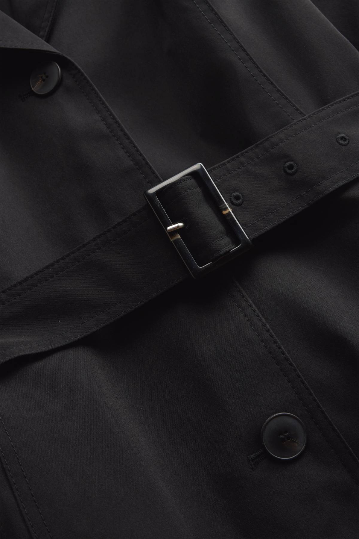 Trench coat - water-repellent - black