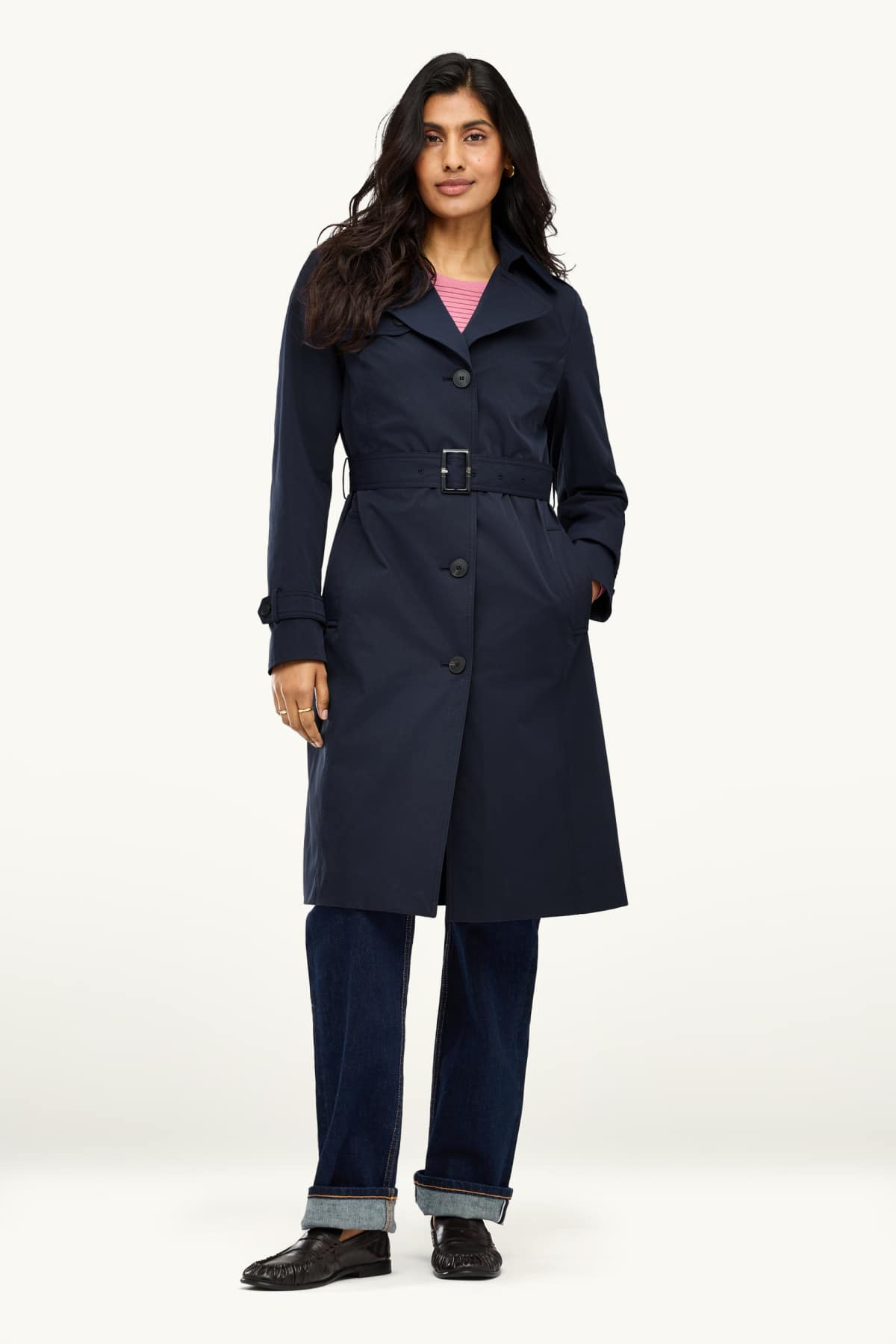 Trench coat - water-repellent - dark blue