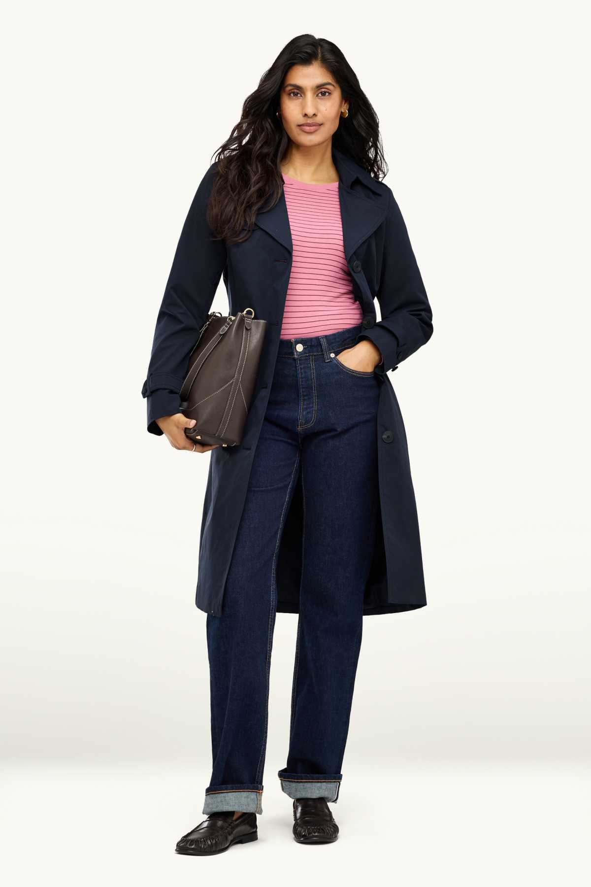 Trench coat - water-repellent - dark blue