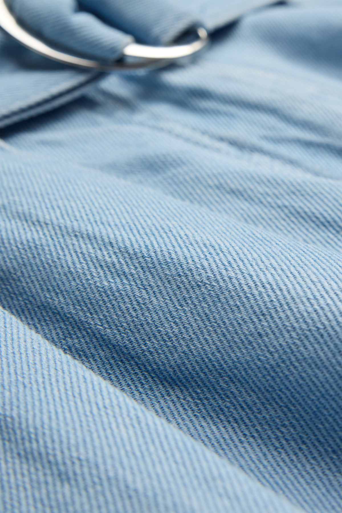 Denim shorts with belt - high waist - denim-light blue