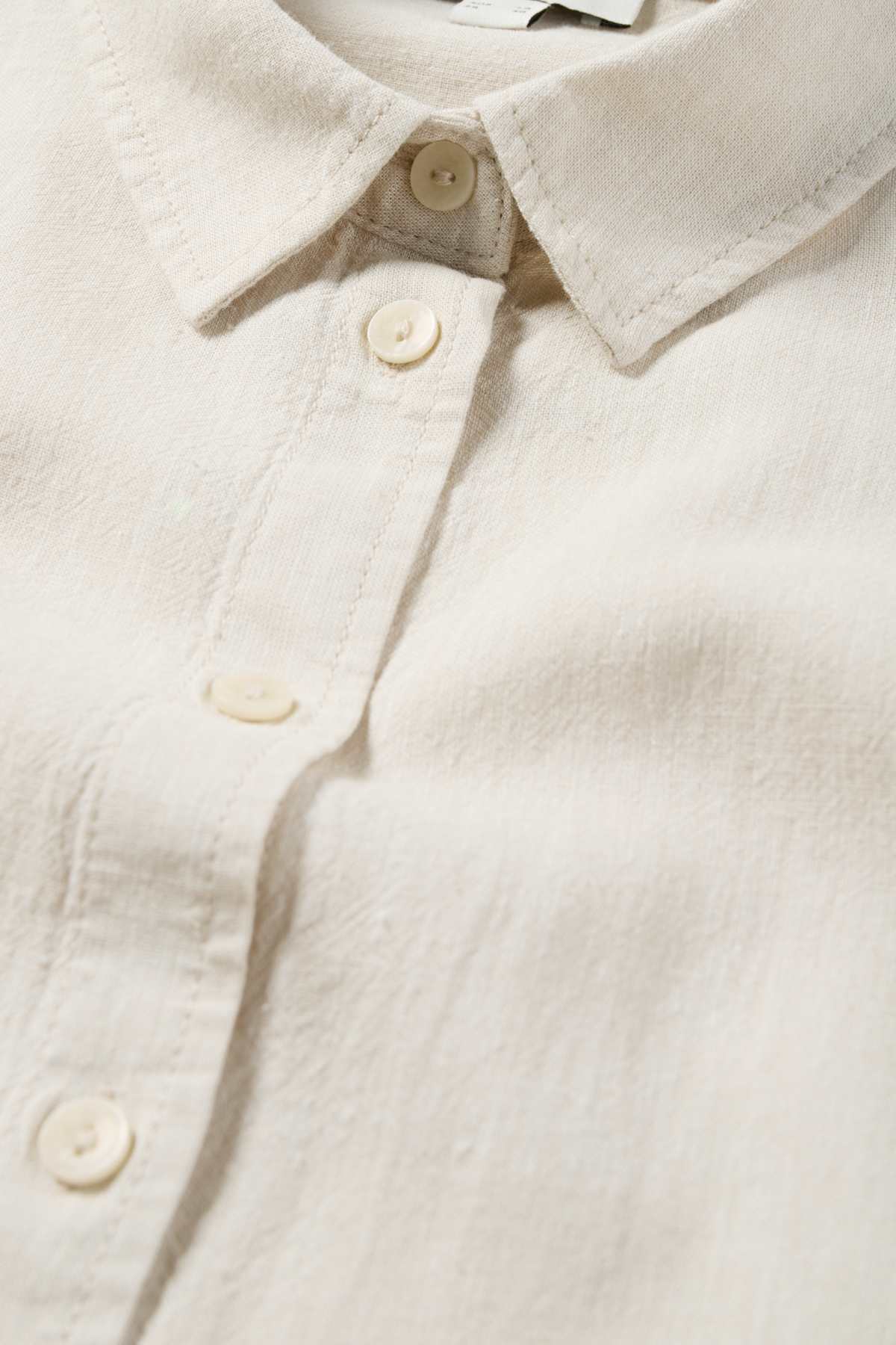 Shirt blouse - linen blend - beige