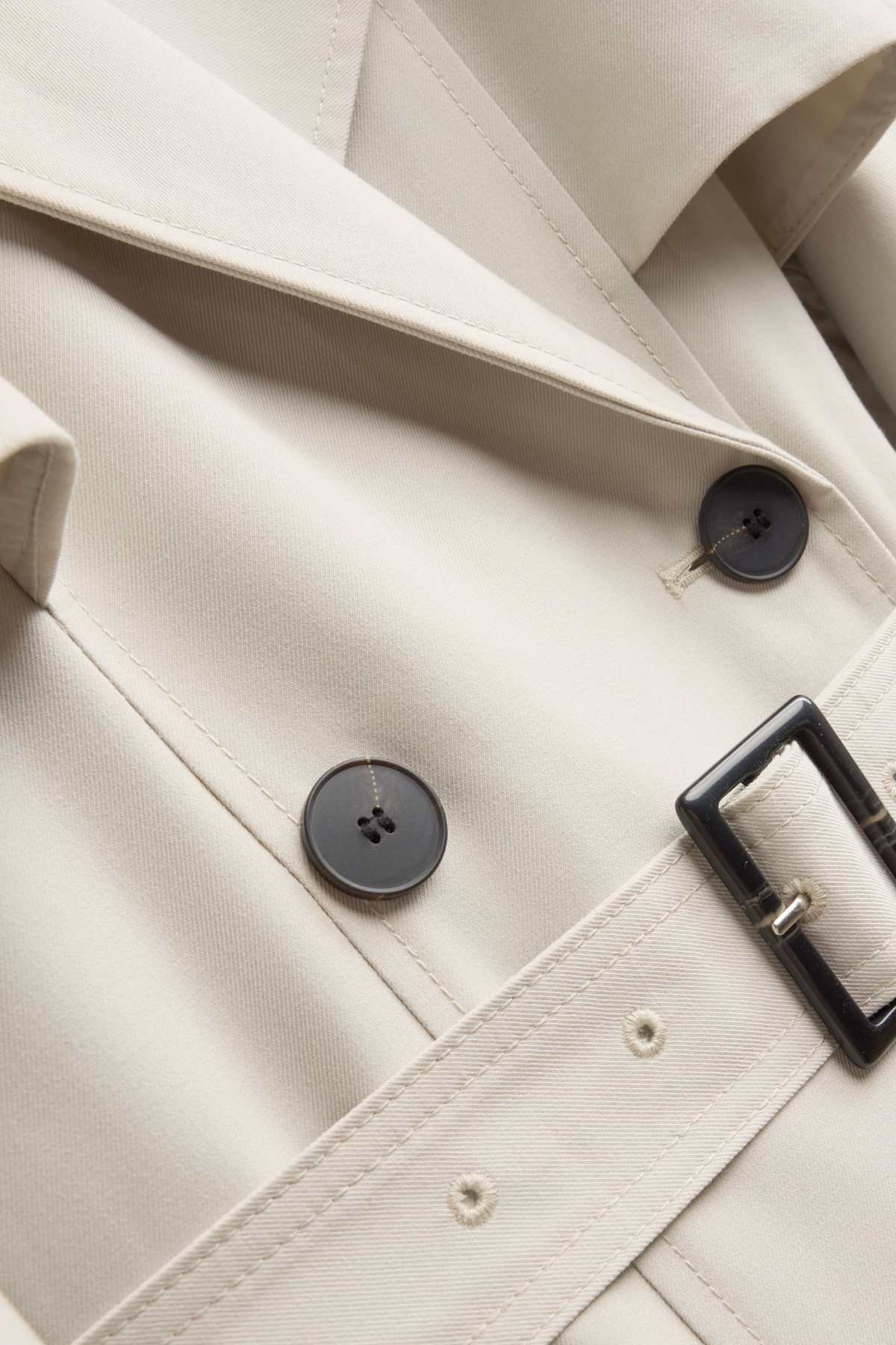 Trench coat with belt - cremewhite