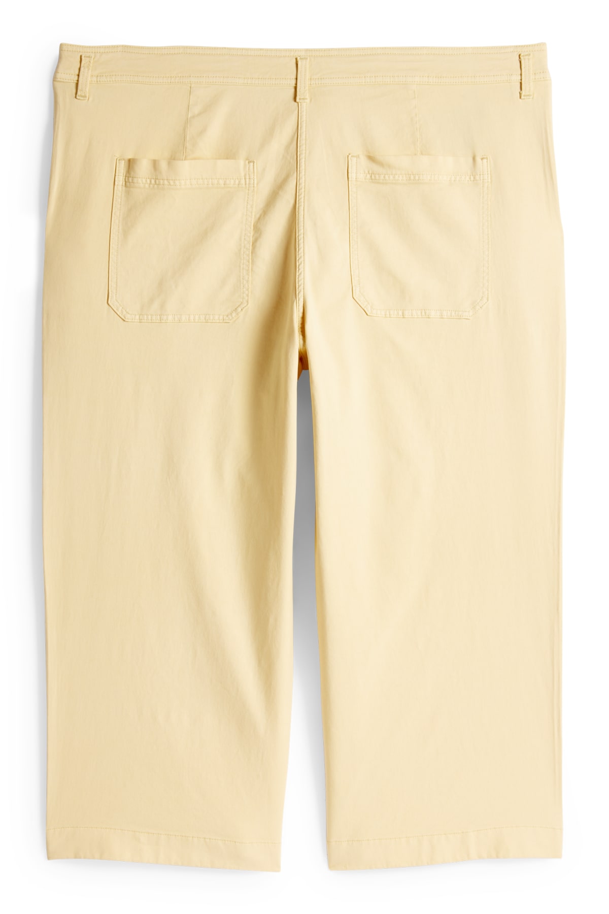 Cloth trousers - high waist - wide leg - yellow