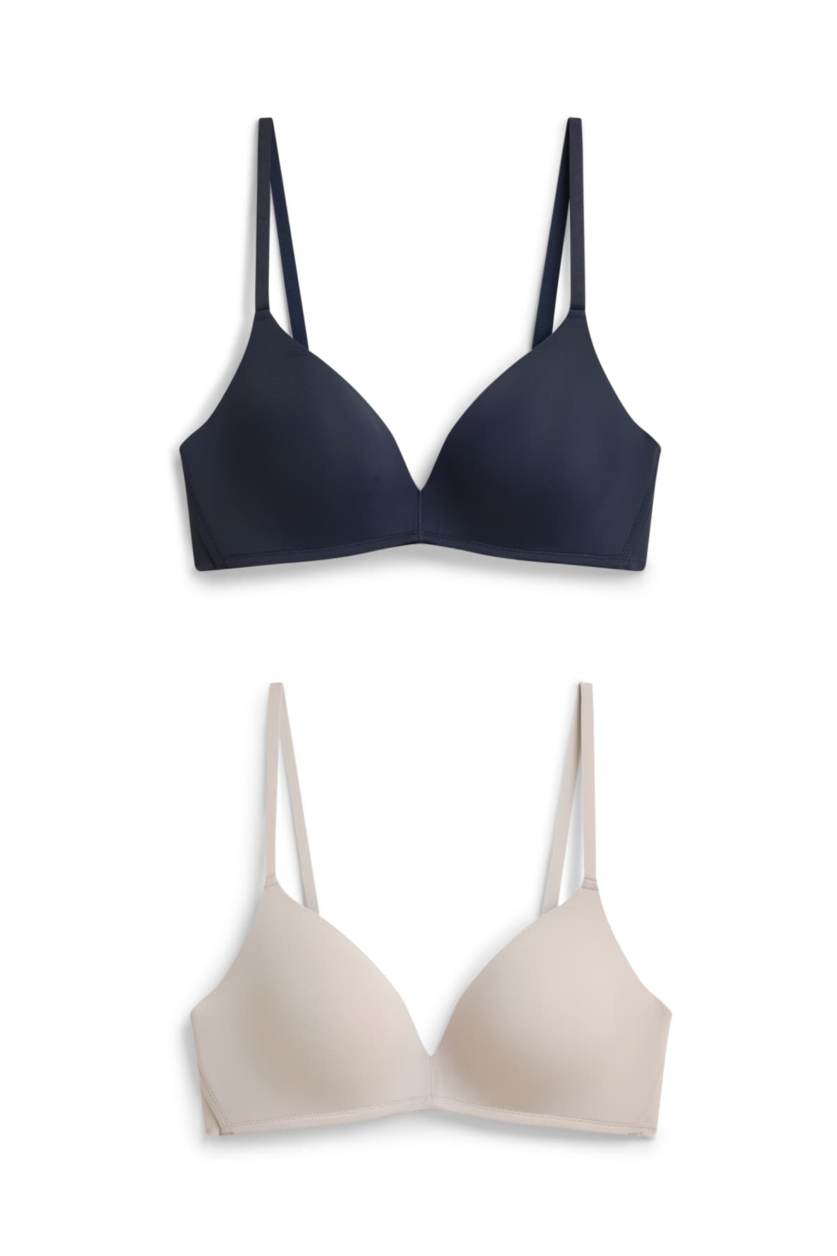 Multipack of 2 - non-wired bra - padded - beige