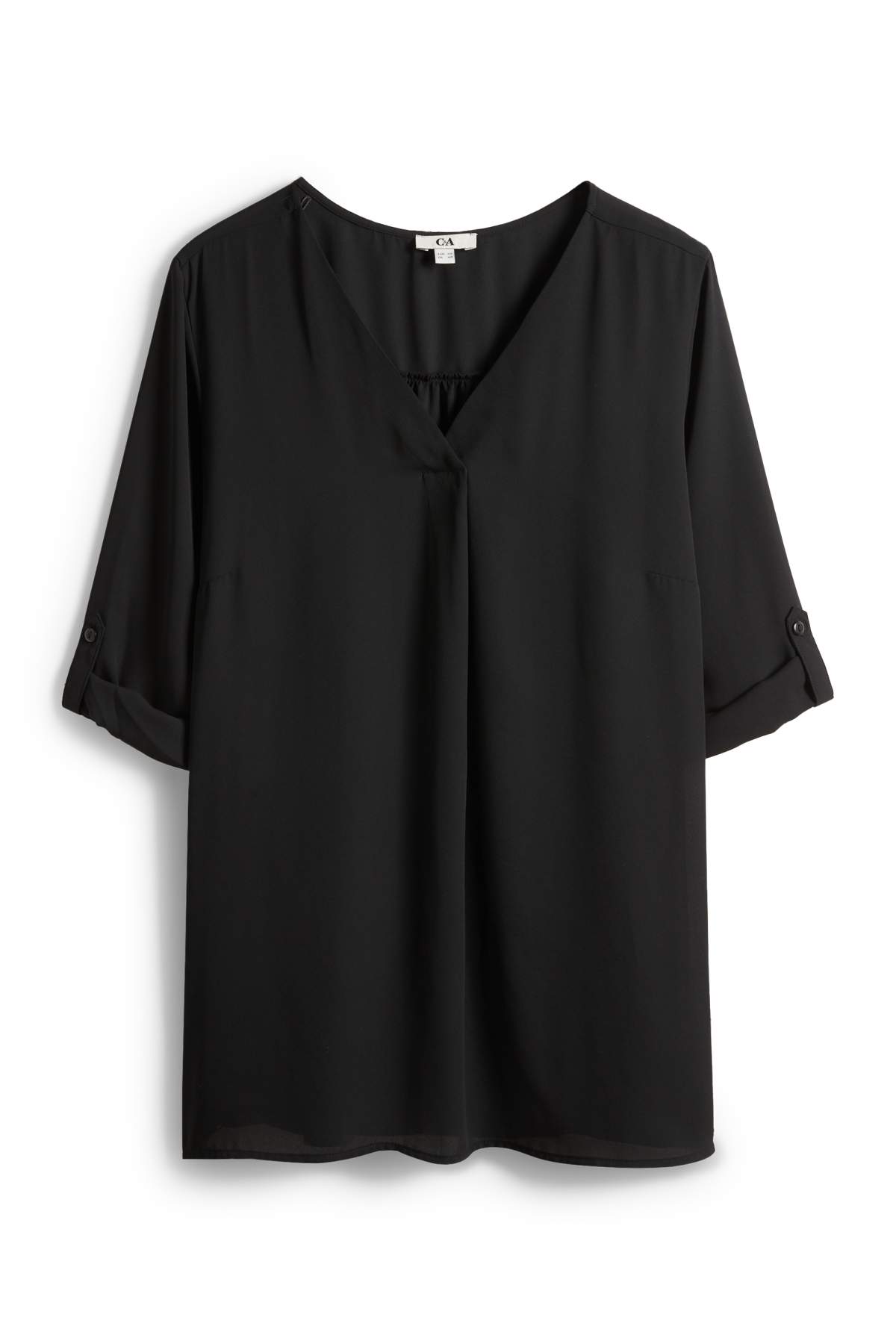 V-neck blouse - black