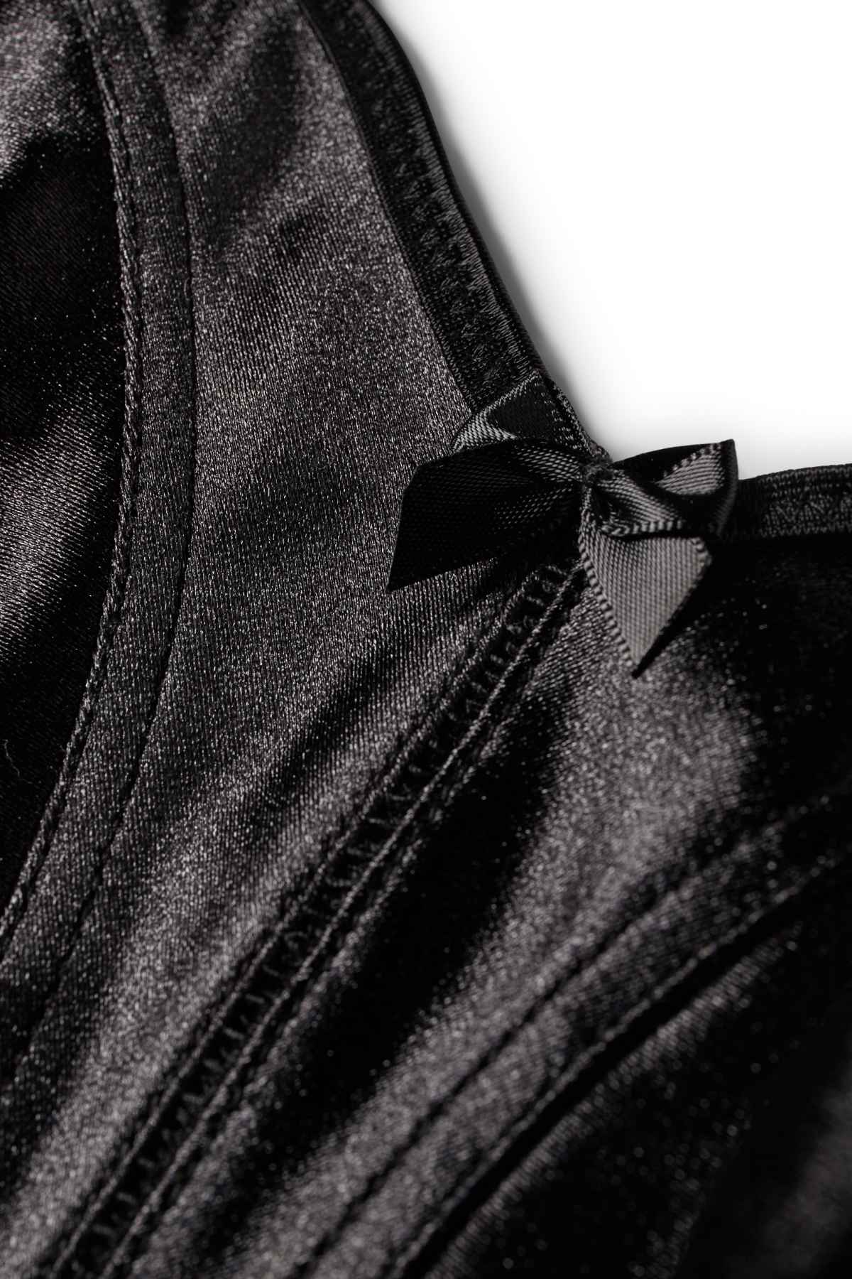 Non-wired minimiser bra - shiny - black