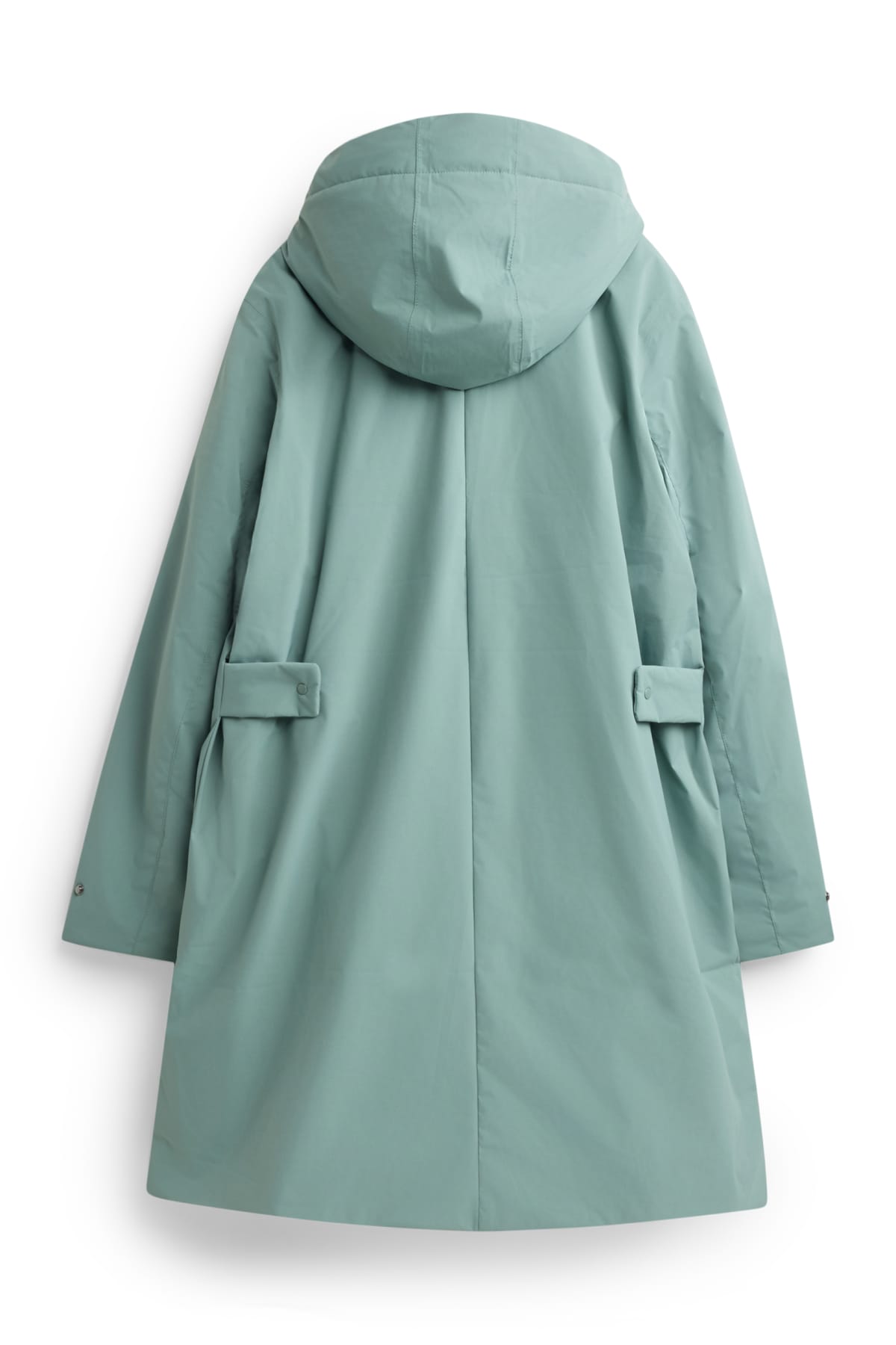 Outdoor coat with hood - lined - waterproof - mint green