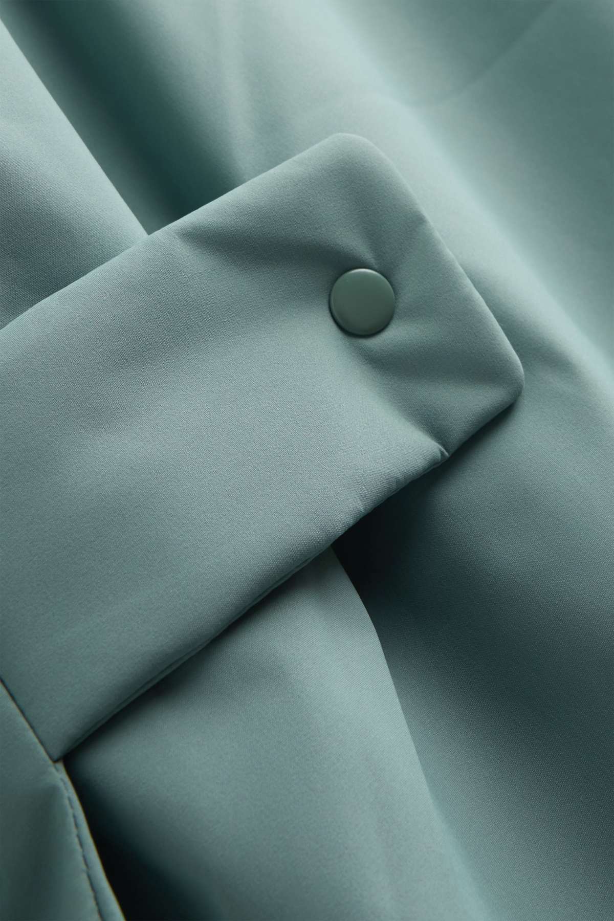 Outdoor coat with hood - lined - waterproof - mint green