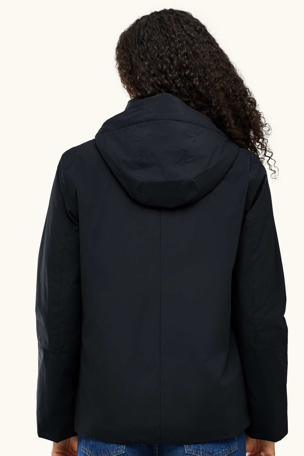 Technical jacket with hood - lined - waterproof - black