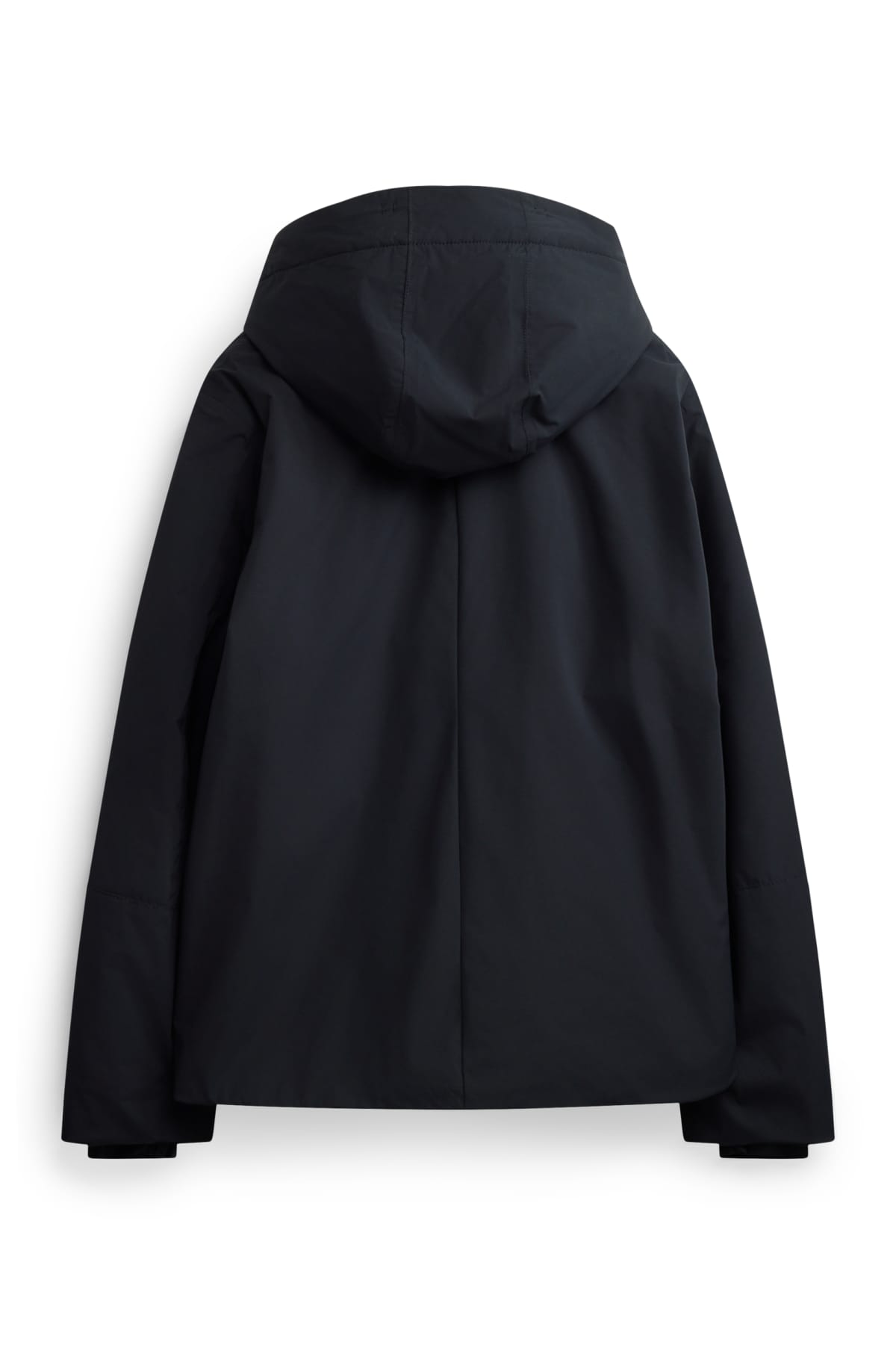 Technical jacket with hood - lined - waterproof - black