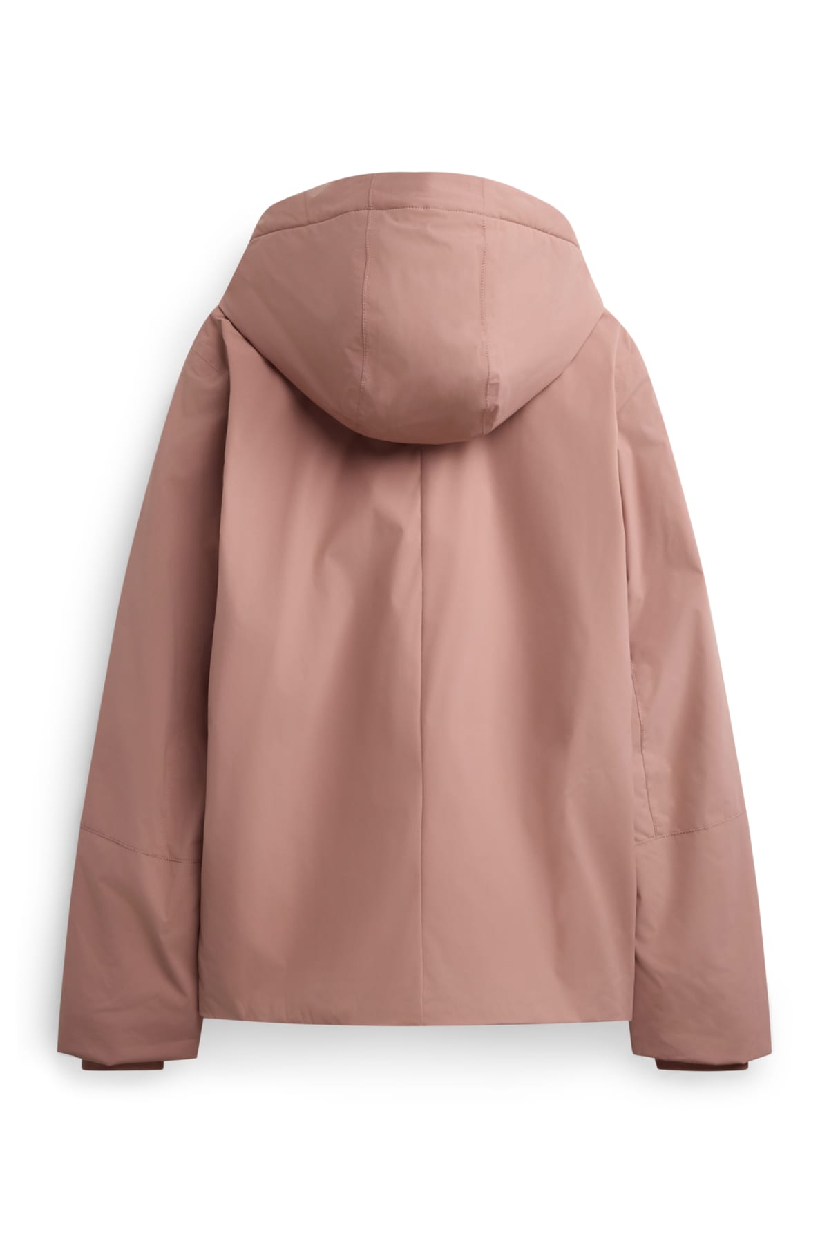 Technical jacket with hood - lined - waterproof - rose
