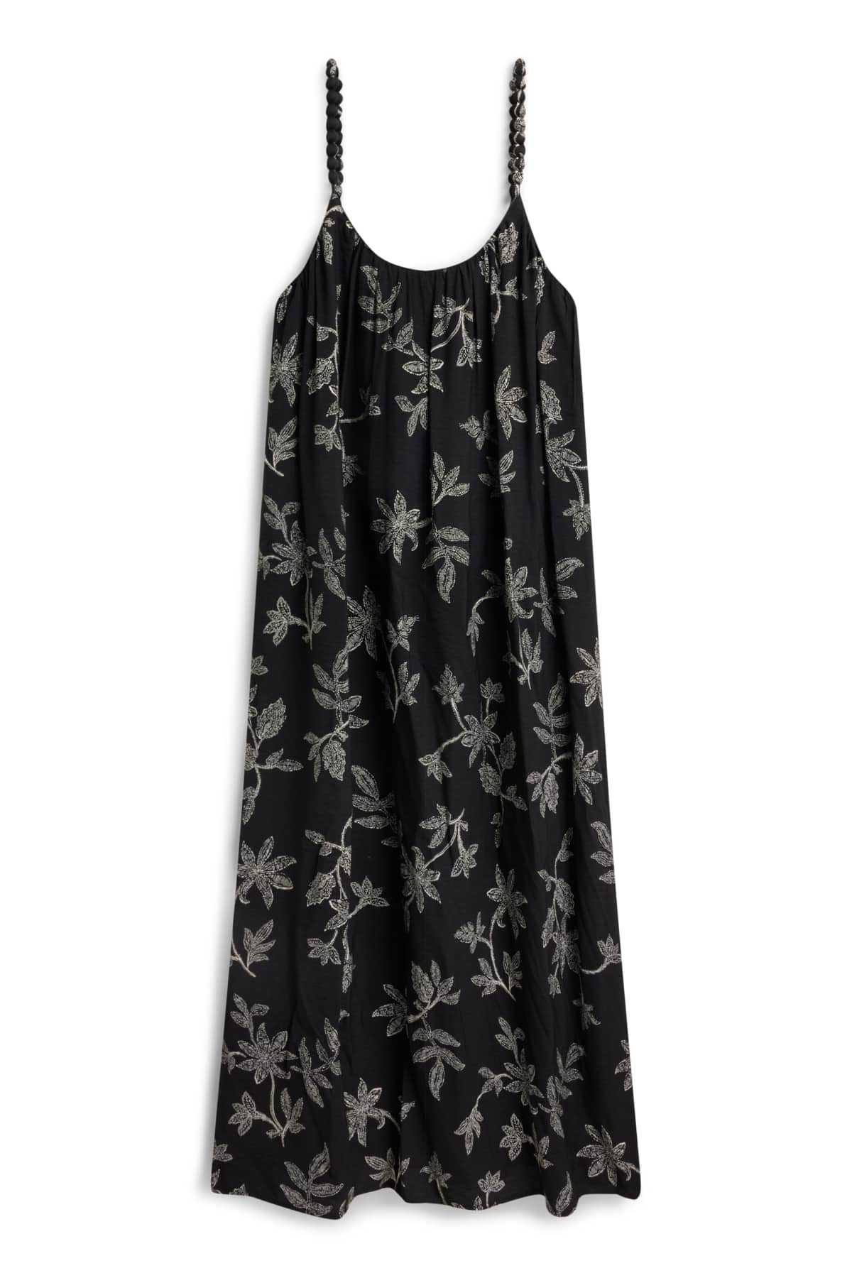 Dress - straight fit - patterned - black
