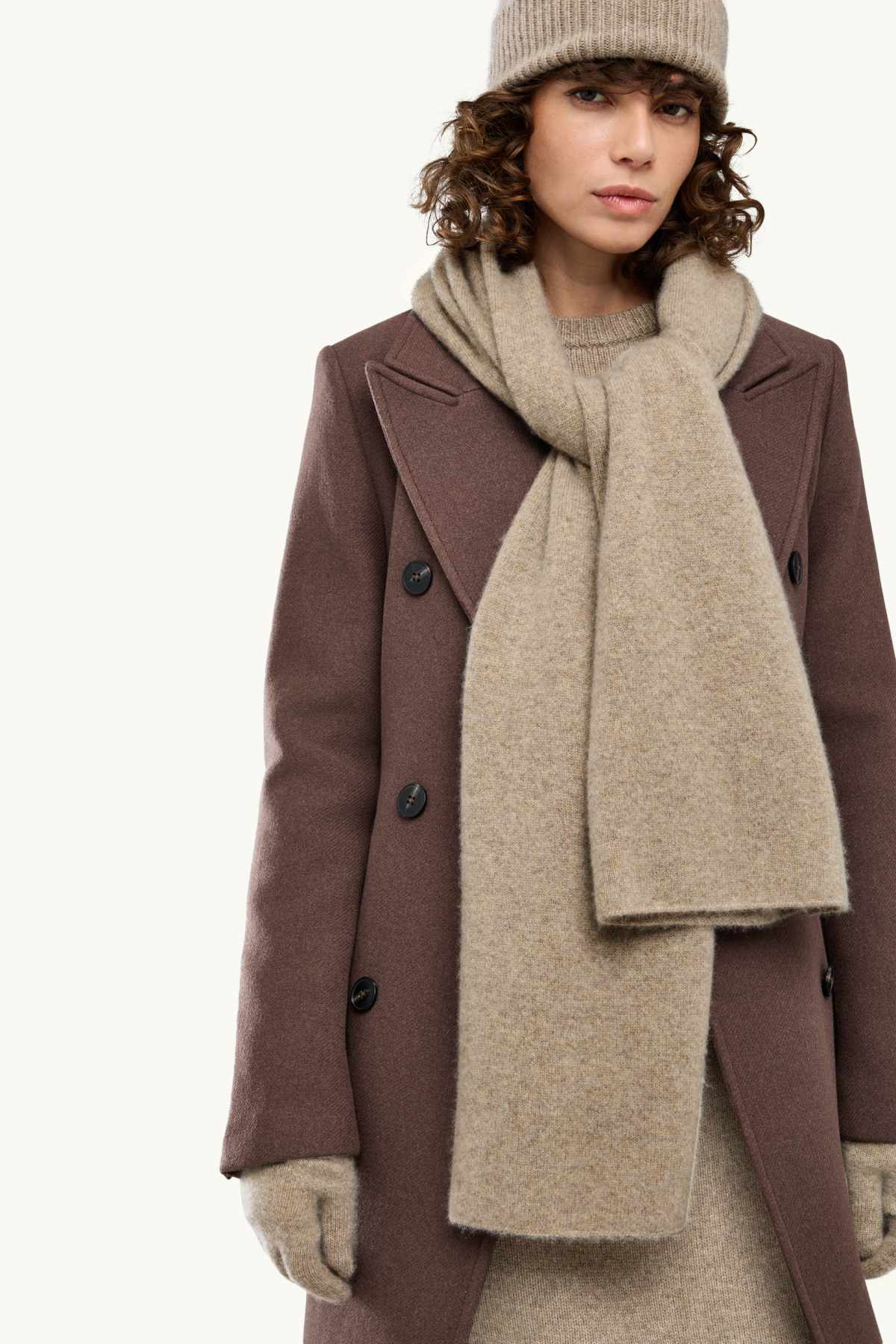 Cashmere scarf - beige