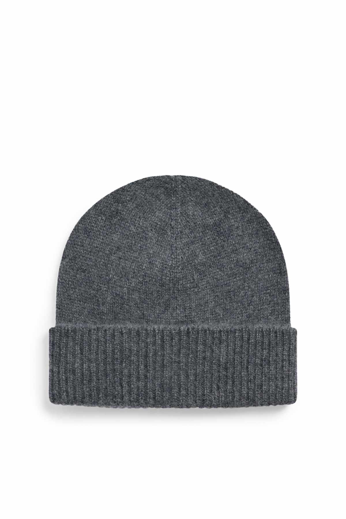 Cashmere beanie - dark gray melange