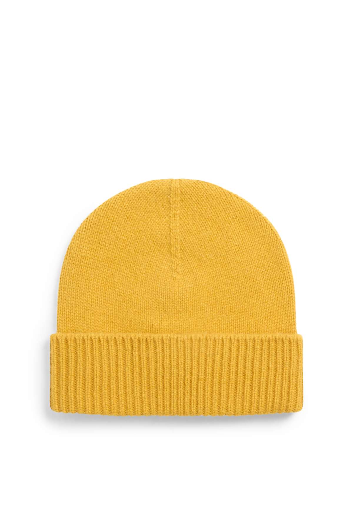 Cashmere beanie - mustard yellow