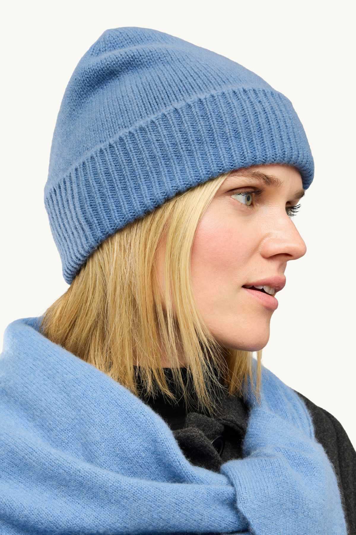 Cashmere beanie - blue