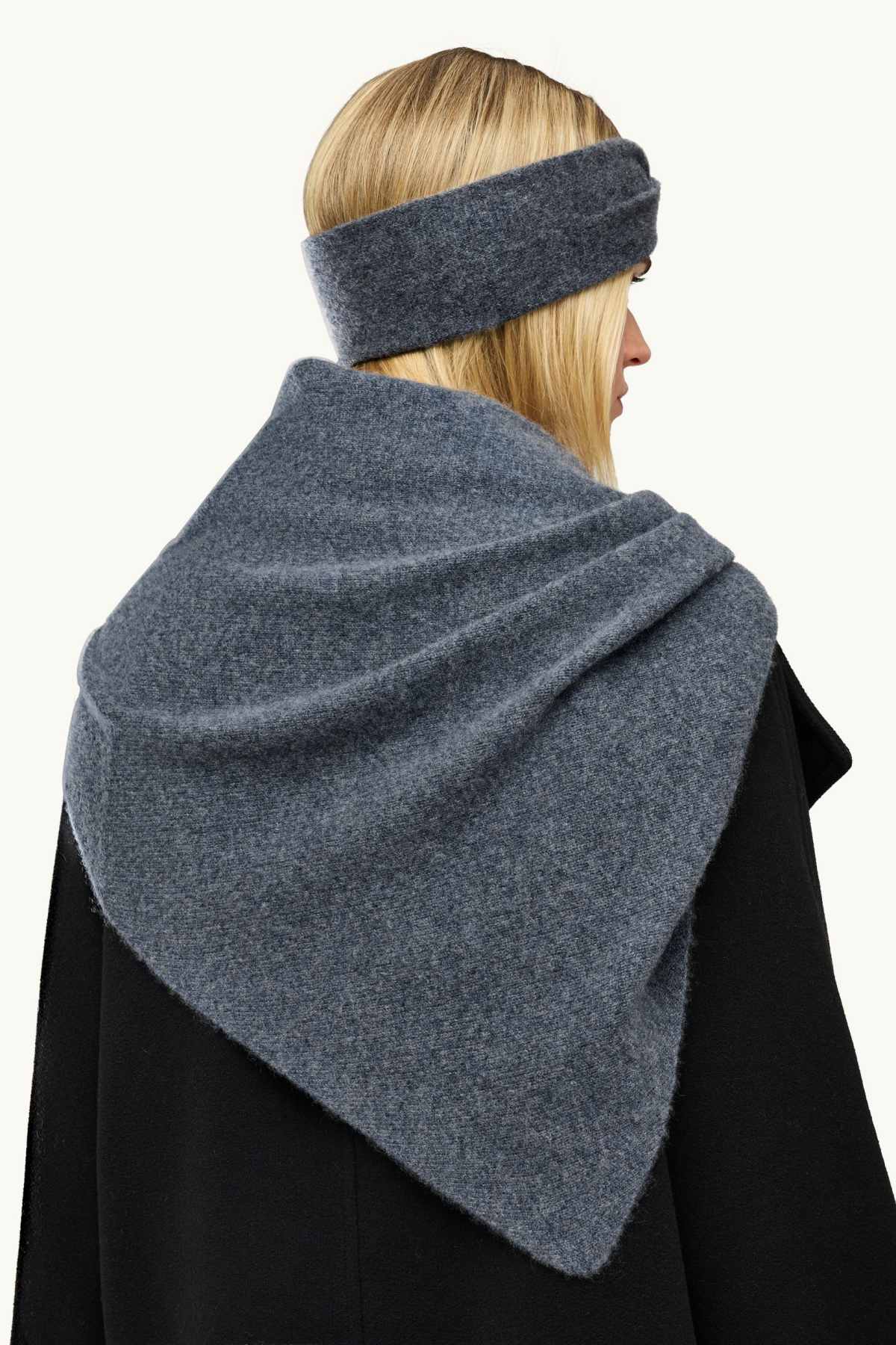 Cashmere scarf - dark gray