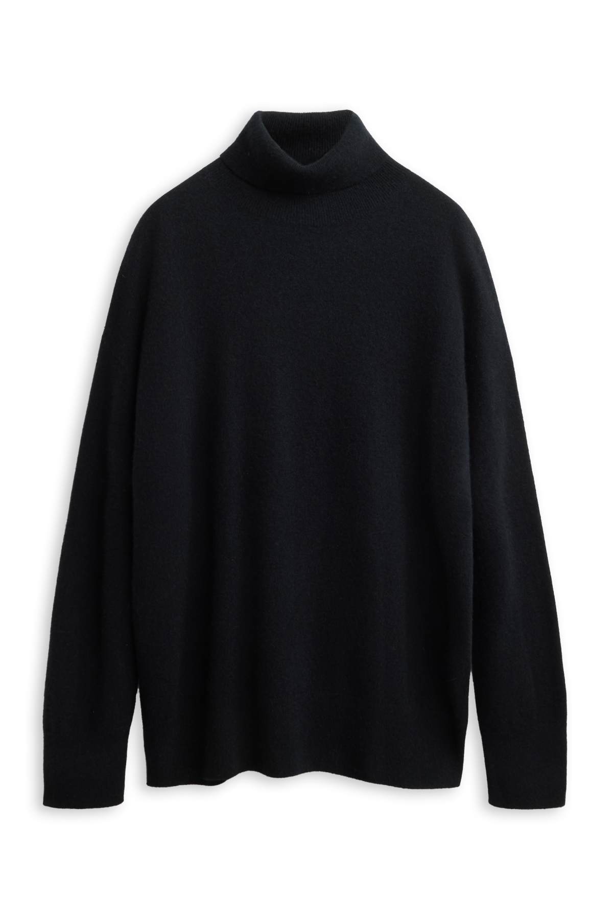 Cashmere turtleneck jumper - black