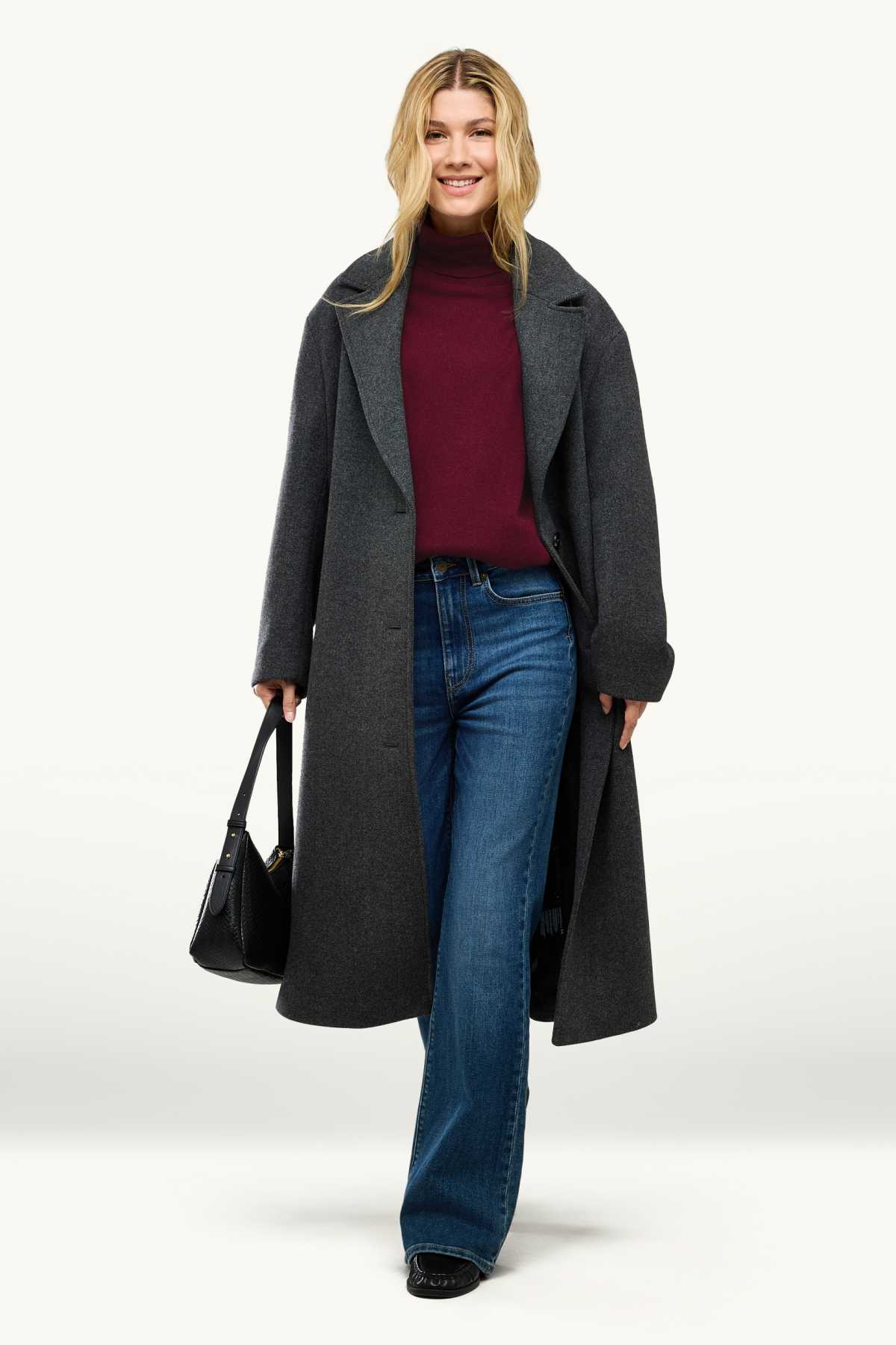 Cashmere turtleneck jumper - bordeaux