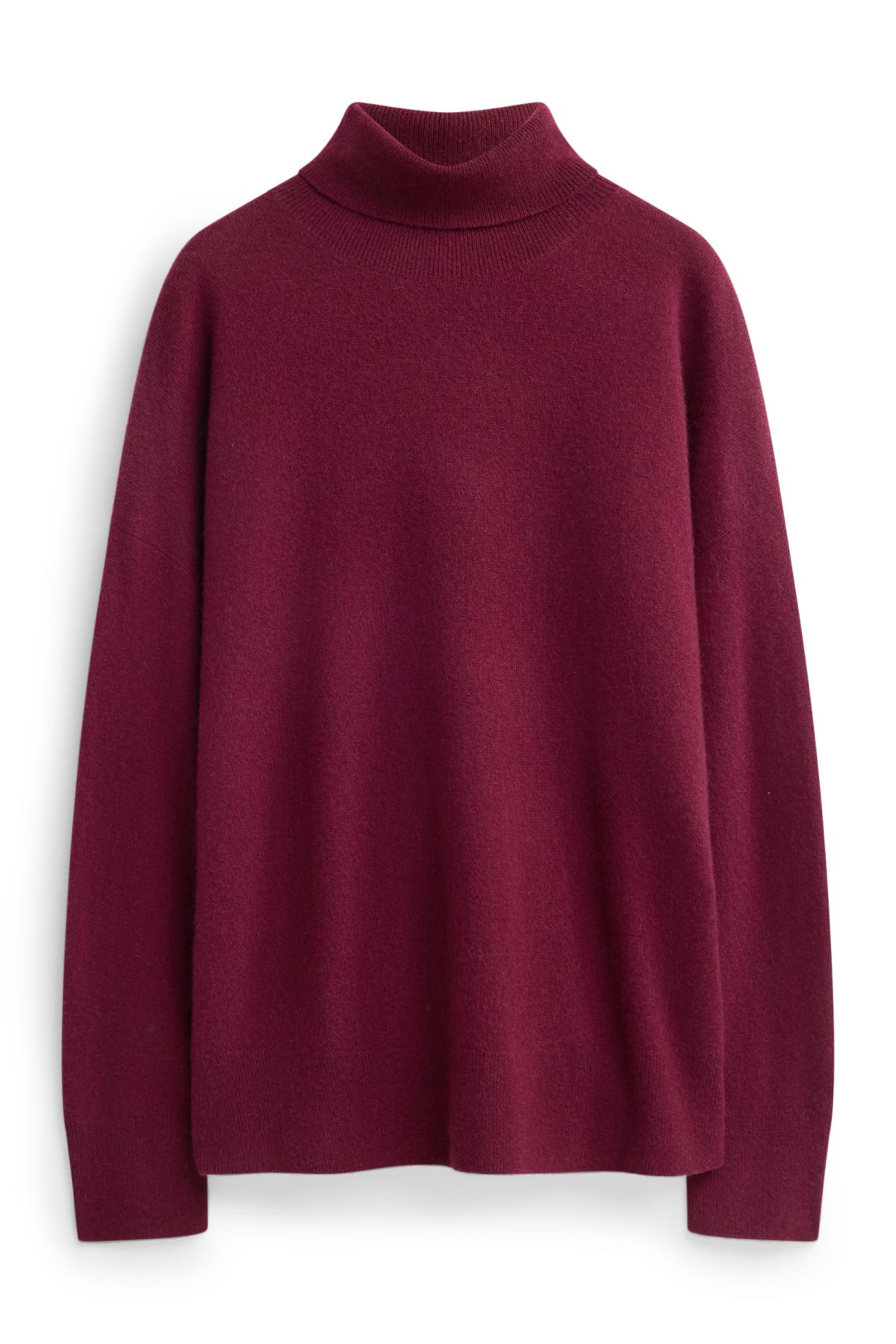 Cashmere turtleneck jumper - bordeaux