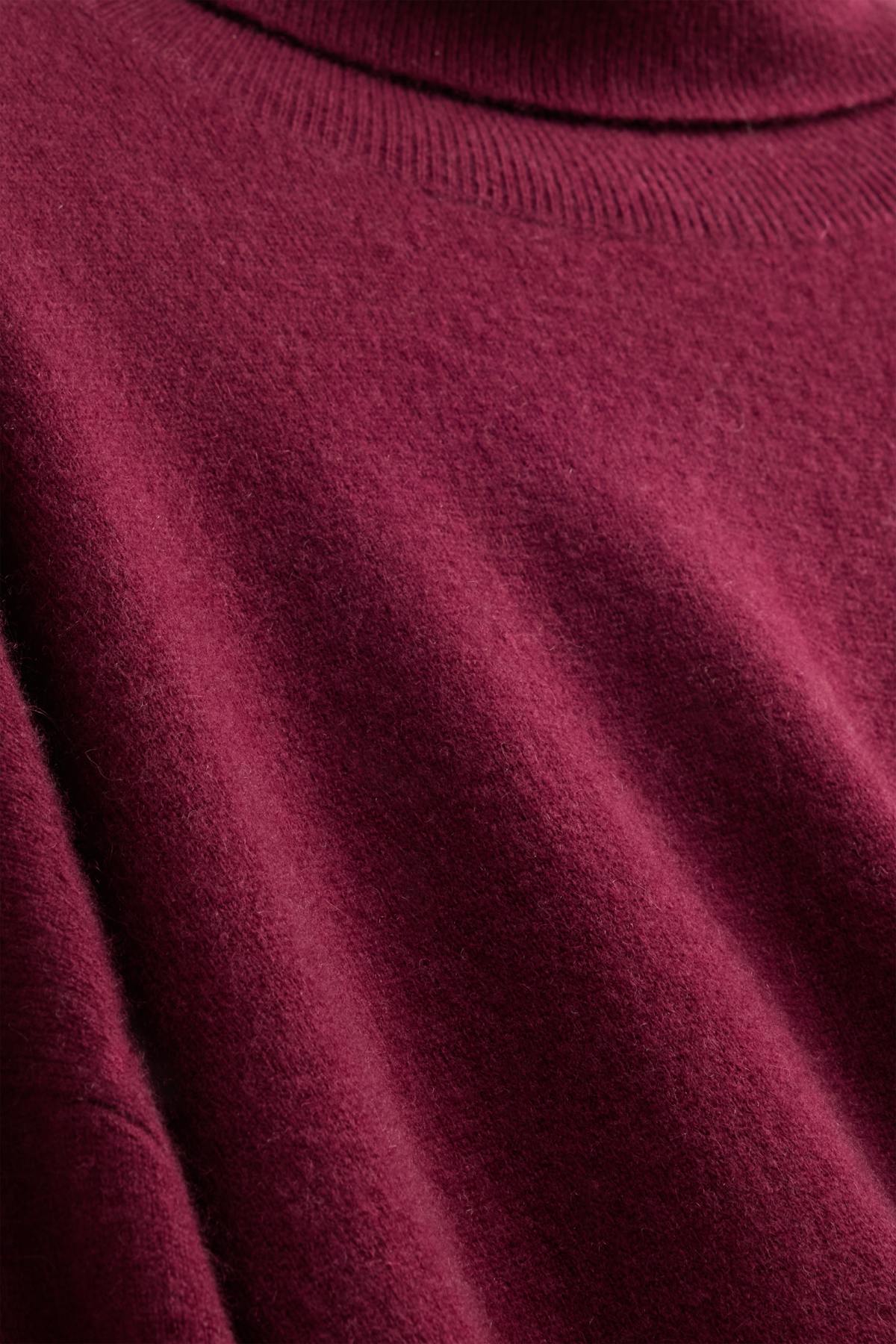Cashmere turtleneck jumper - bordeaux