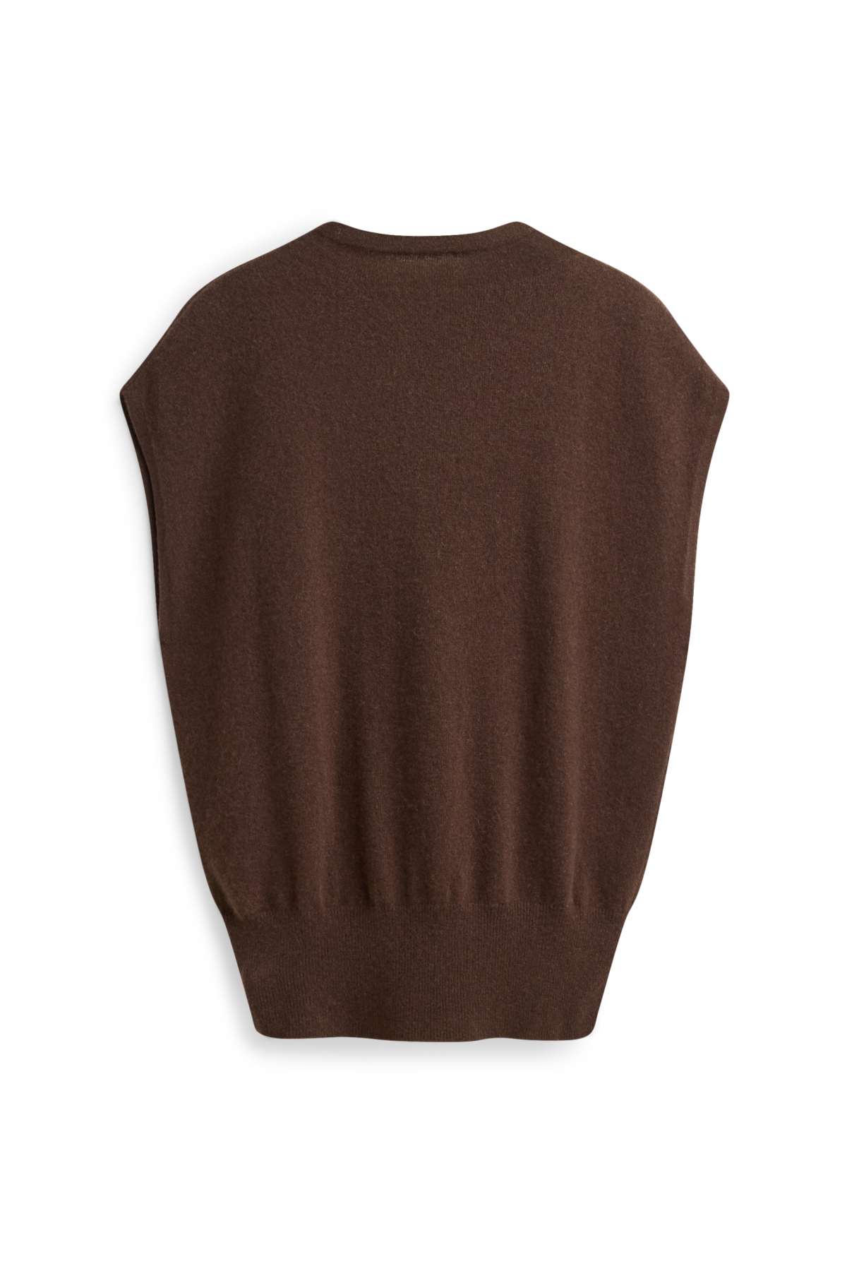 Cashmere slipover - dark brown