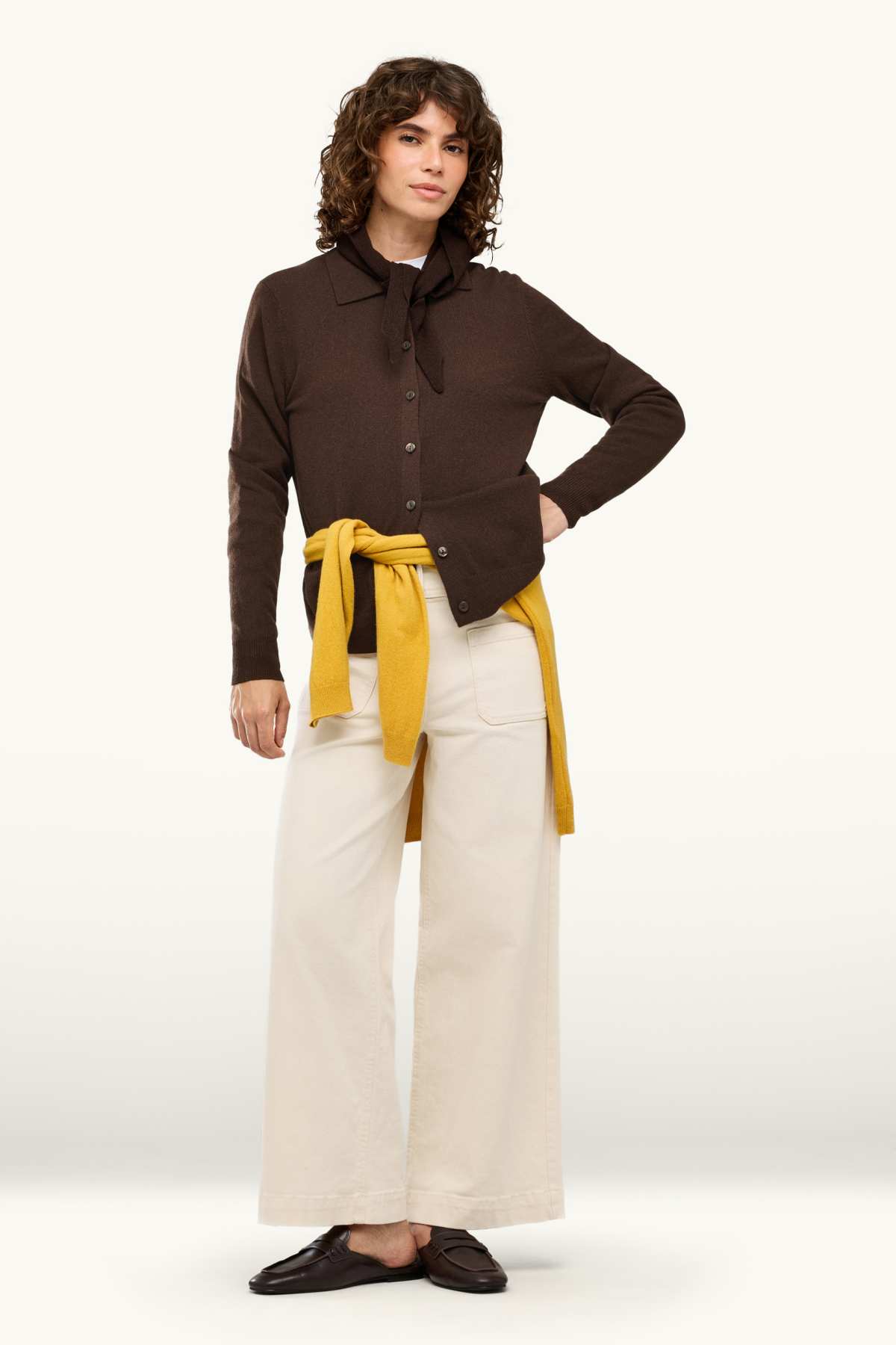Cashmere cardigan - dark brown